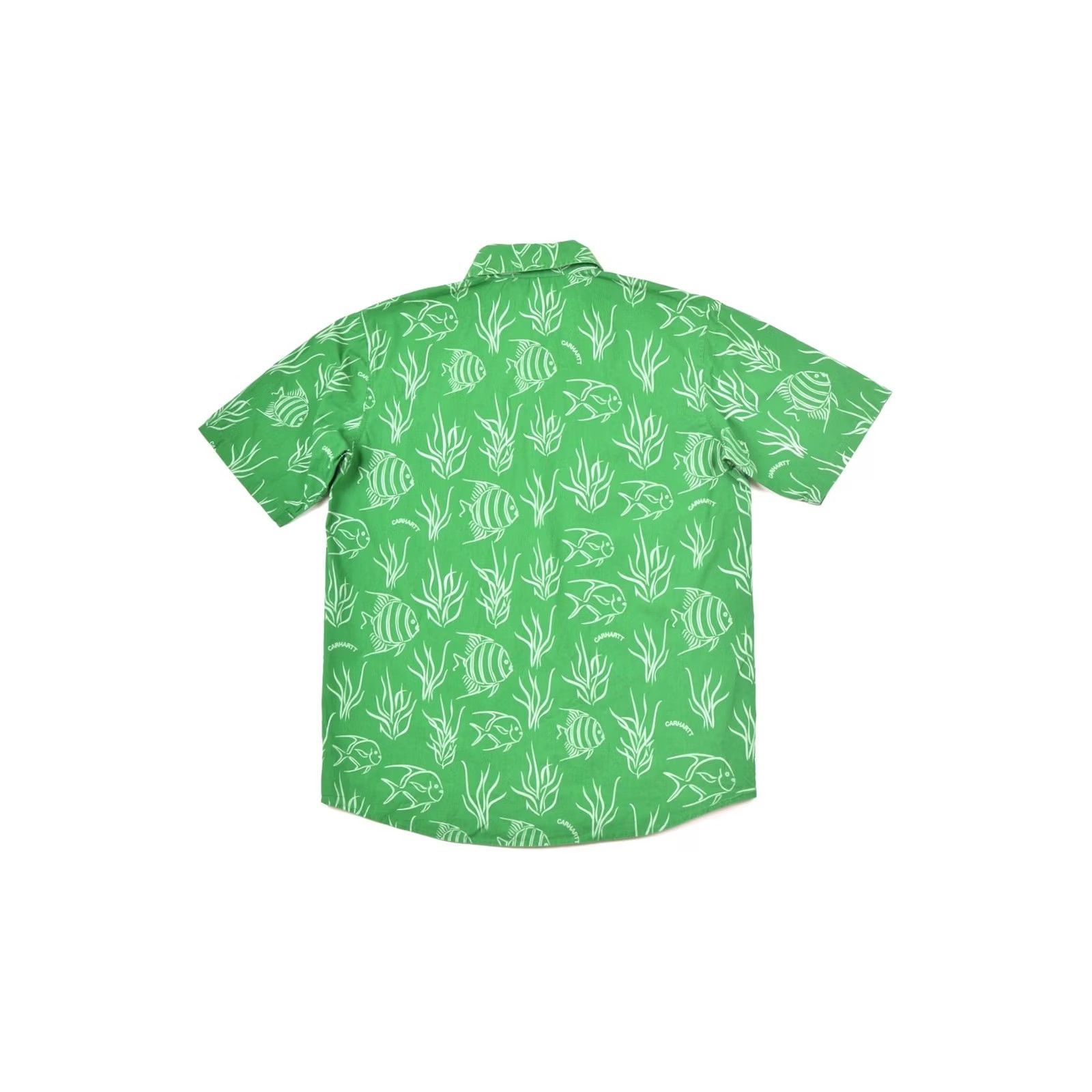 Carhartt Carhartt Hawaiian Fish Print Short Sleeve Button Shirt M Men Green Hawaii Fish Print Button-Up Shirt M Mens Size US M / EU 48-50 / 2 - 4 Thumbnail