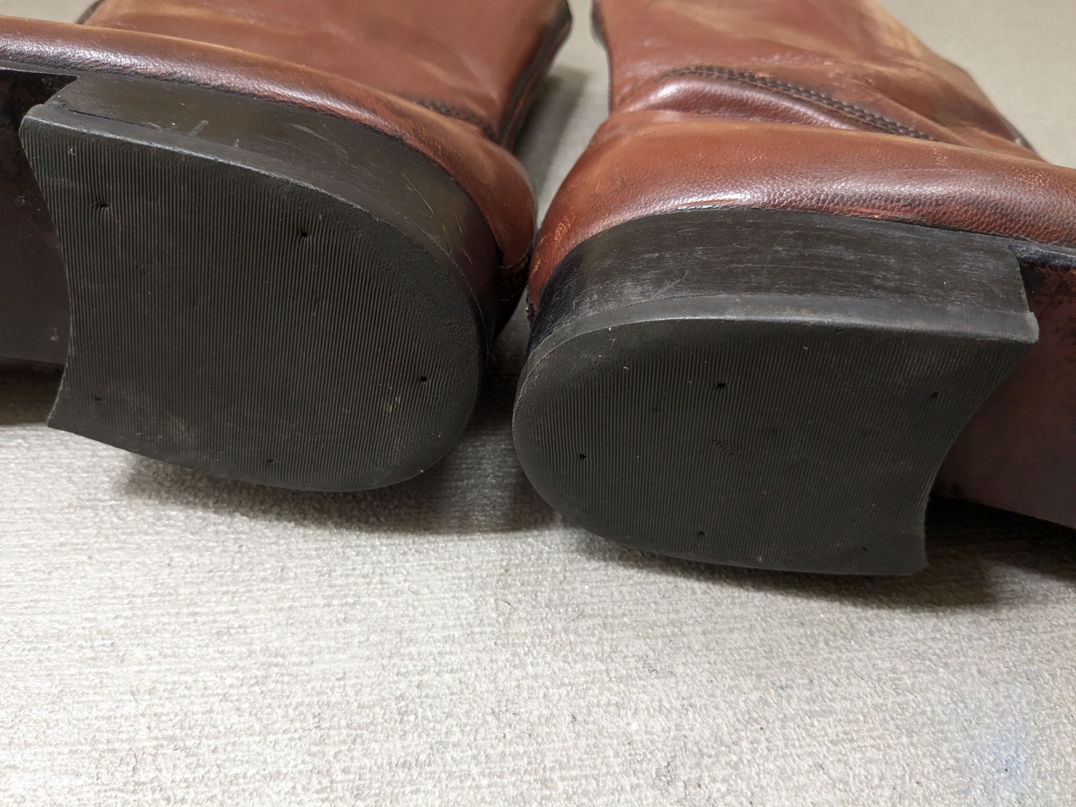 Genuine Leather Vintage Side Zip Boots Brown Leather 10.5 EEE Wide Chelsea Size US 10.5 / EU 43-44 - 16 Thumbnail