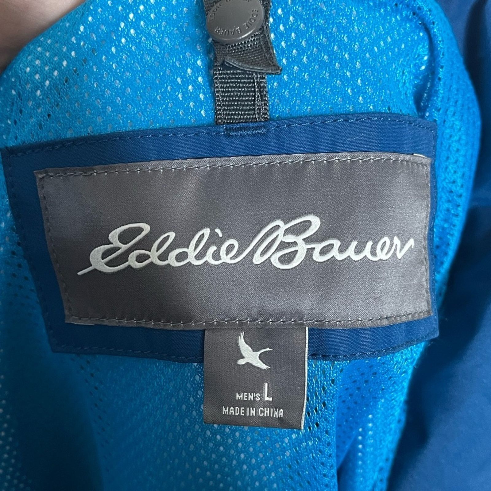 Eddie Bauer EDDIE BAUER Weatheredge blue hooded windbreaker jacket Size US L / EU 52-54 / 3 - 5 Thumbnail