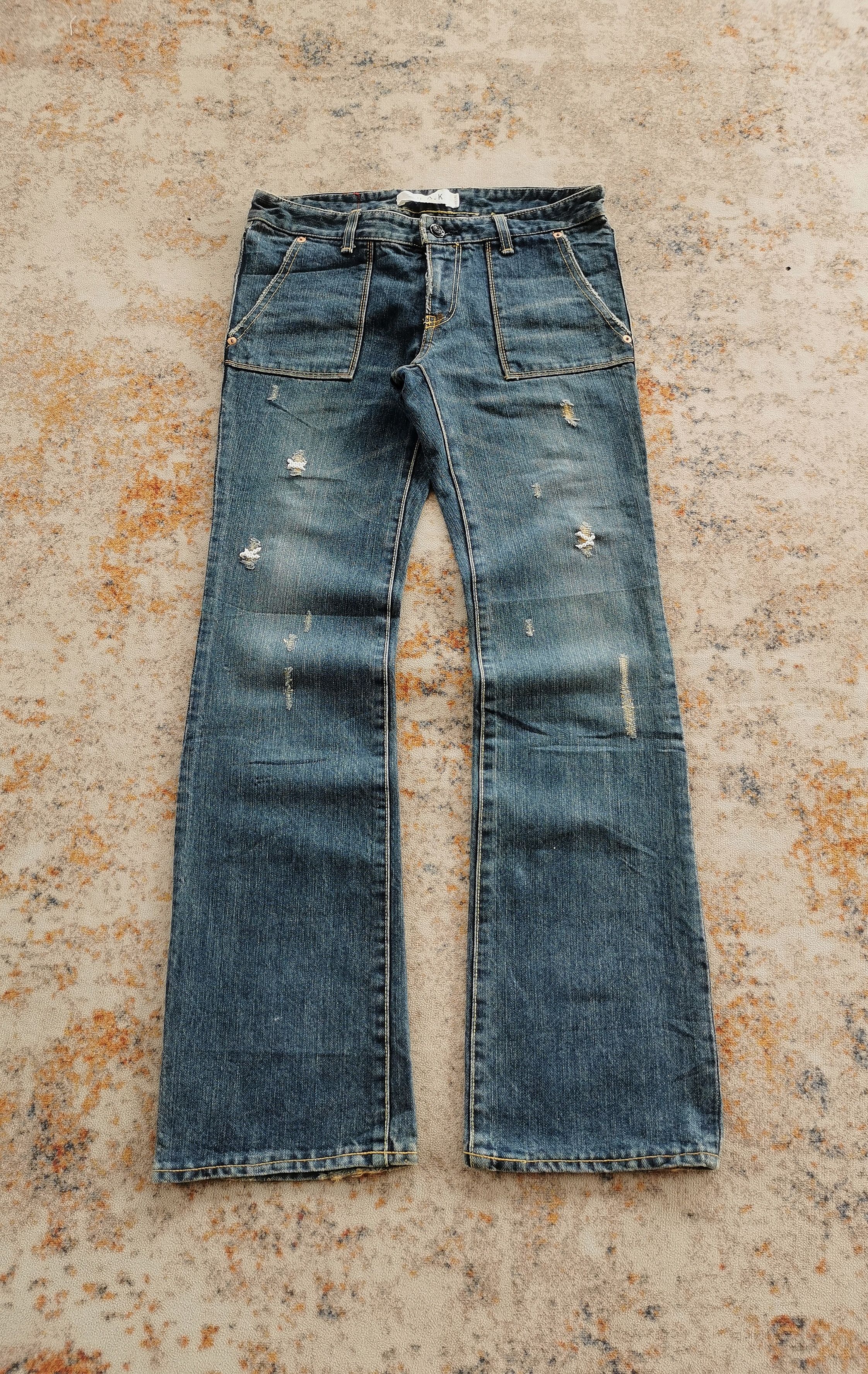 Tornado Mart Avantgarde distressed flared denim jeans SIZE 30'x32' Size US 30 / EU 46 - 1 Thumbnail