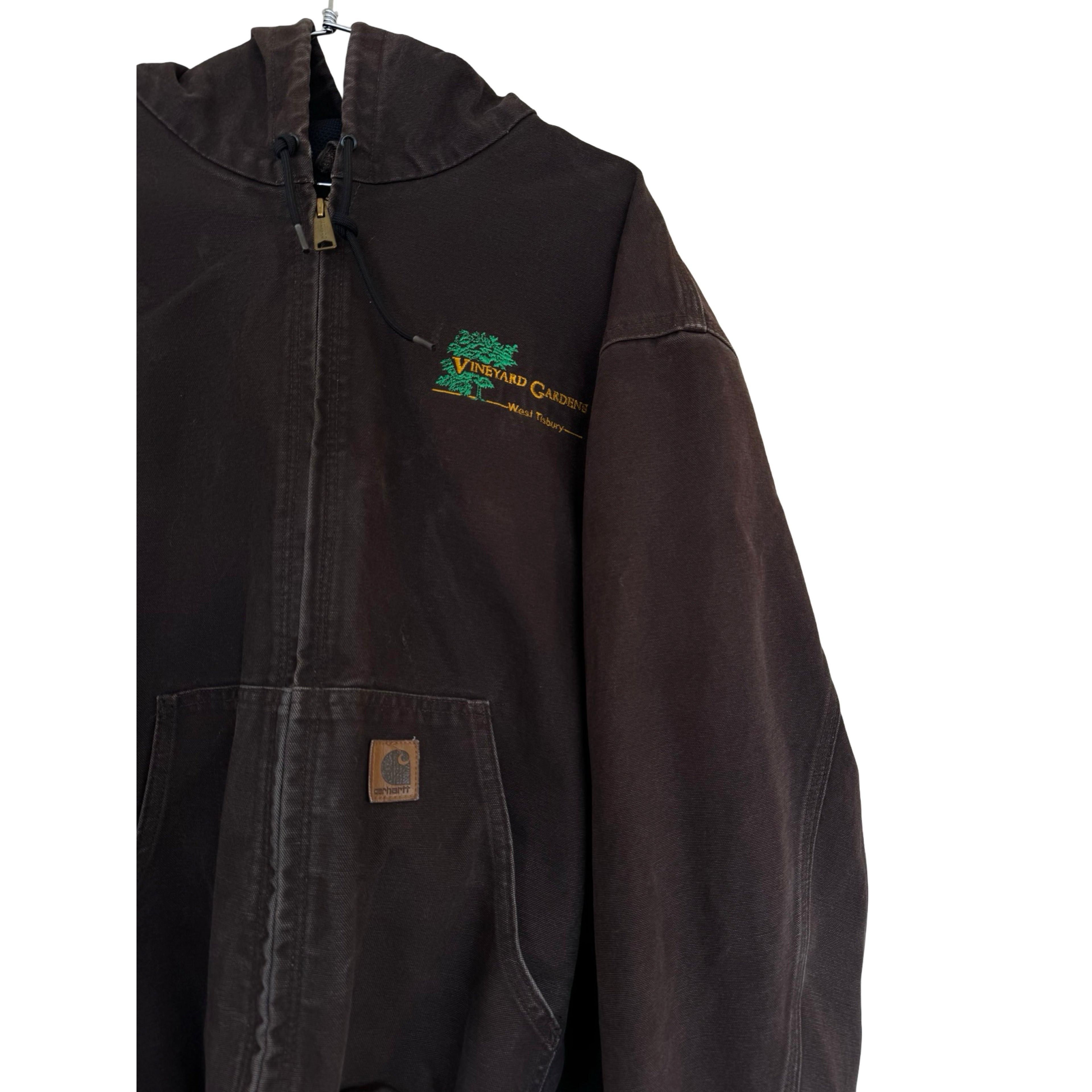 Carhartt × Vintage Vintage Carhartt Vineyard Gardens Hooded Jacket Size US XL / EU 56 / 4 - 4 Thumbnail