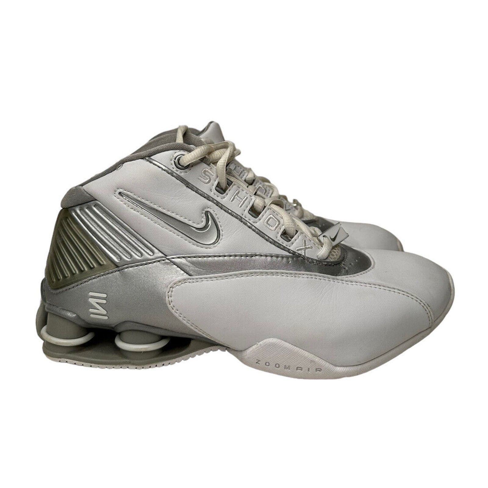 Nike Vtg 2003 NIKE SHOX STATUS TB WHITE SILVER BB4 VC 306705-10 Size US 7.5 / IT 37.5 - 1 Thumbnail