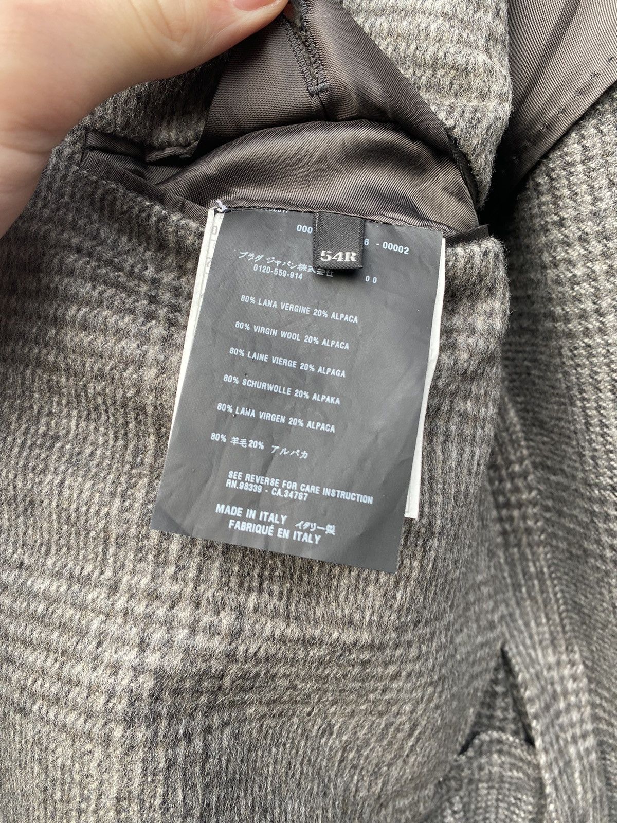 Prada Prada Wool / Alpaca Plaid blazer jacket size 54 R Size 54R - 8 Thumbnail