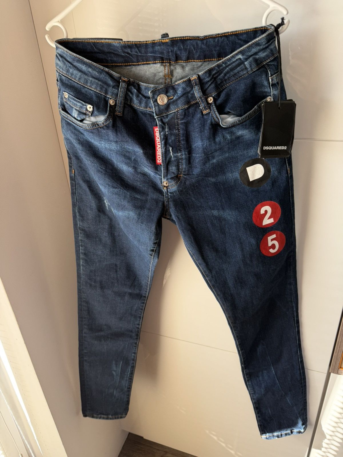 Dsquared2 Dsquared 2 New RRP: 520€ Big Logo 25 D Denim Jeans Size US 30 / EU 46 - 3 Thumbnail