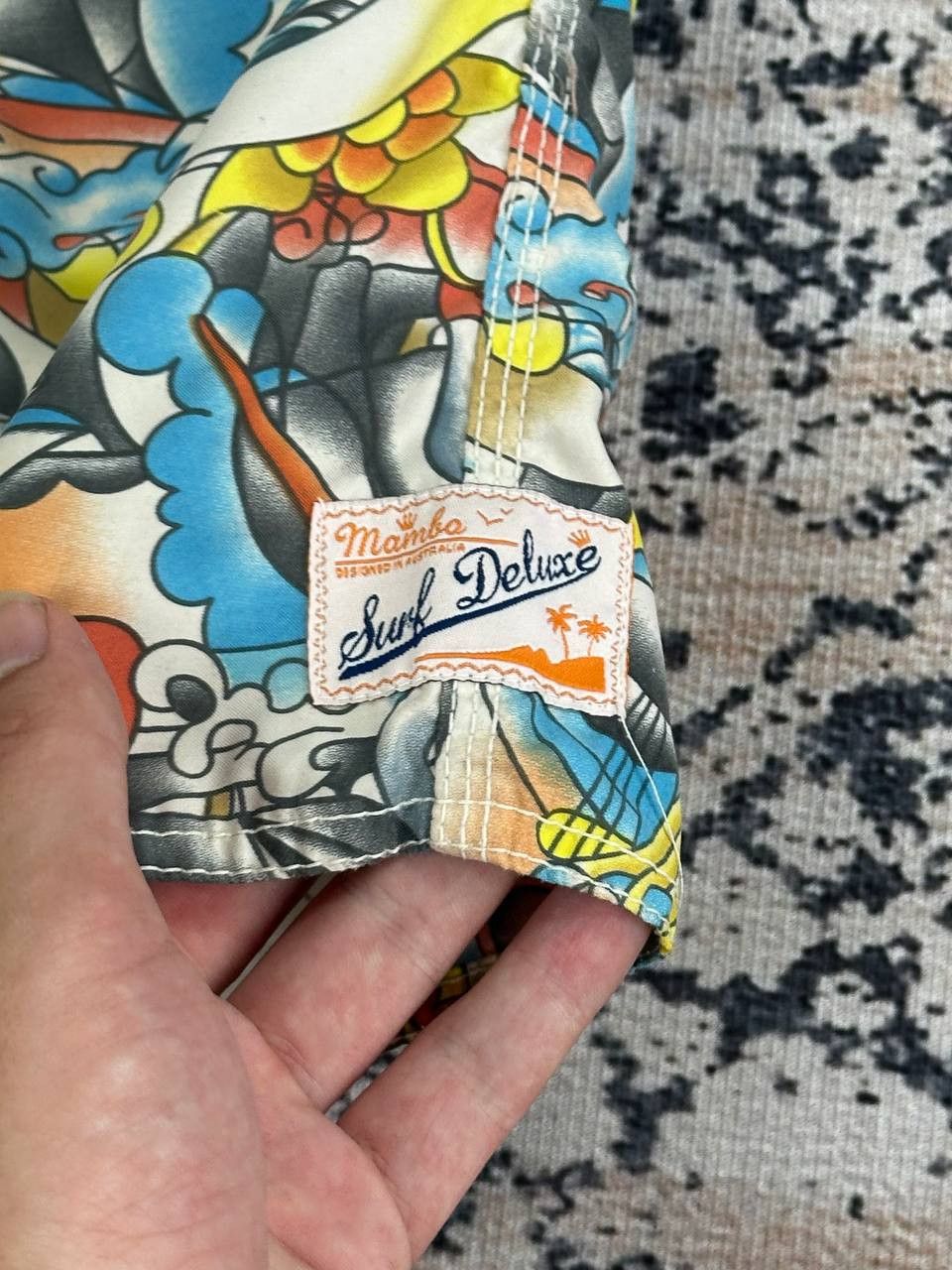Mambo × Vintage 90s Vintage Mambo Surf Deluxe Tattoo AOP Shorts Size US 32 / EU 48 - 7 Thumbnail