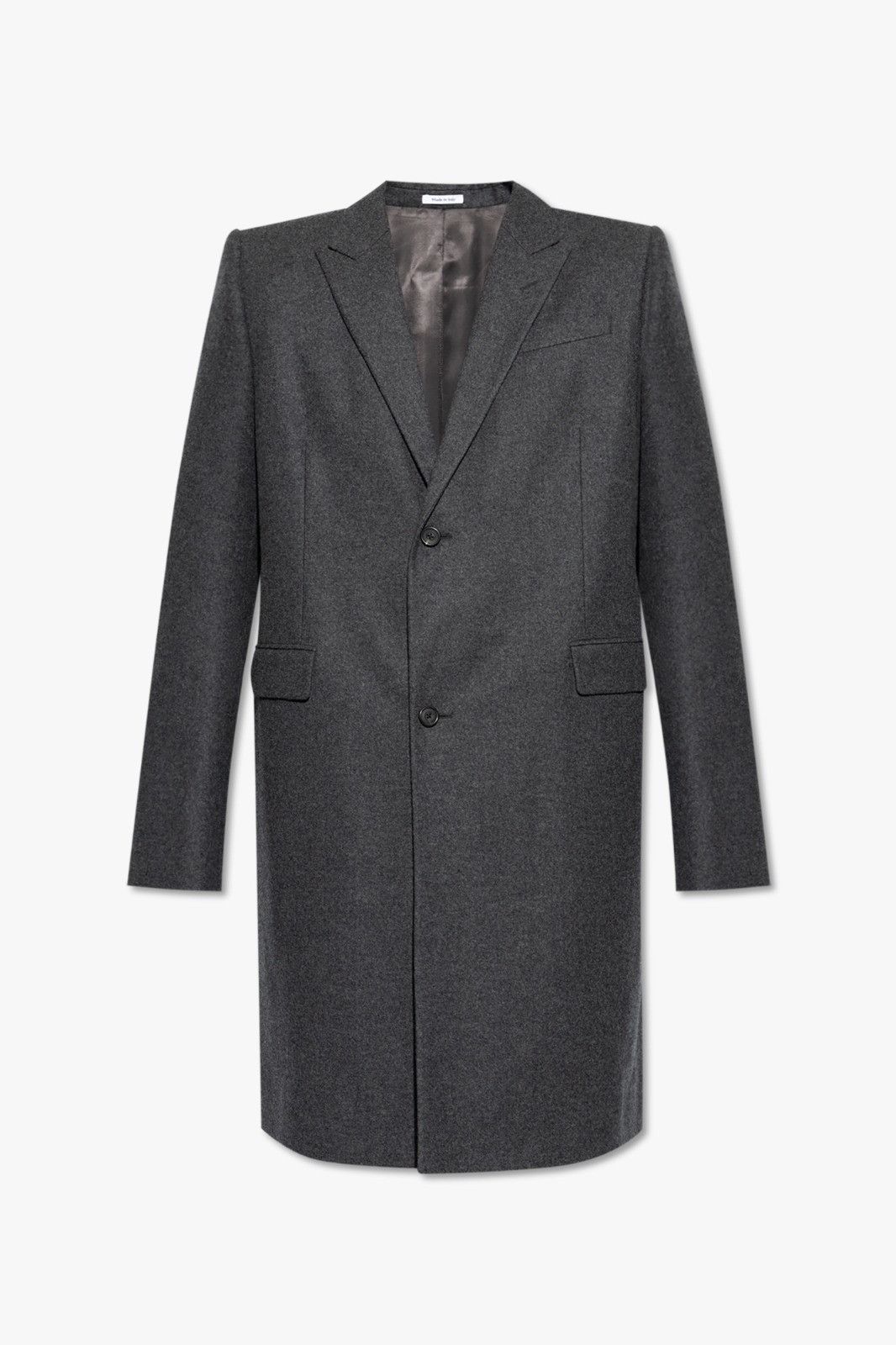 Alexander McQueen o1srvl11e0226 Stacked Shoulder Overcoat In Grey Size US S / EU 44-46 / 1 - 1 Preview