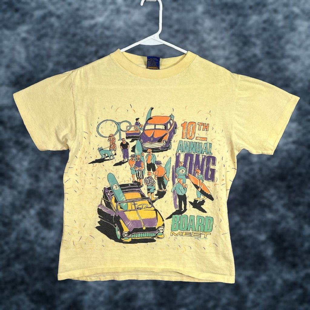 Ocean Pacific VINTAGE Ocean Pacific Graphic Tee 80s Adult Medium Yellow Sportswear USA Mens Size US M / EU 48-50 / 2 - 1 Thumbnail