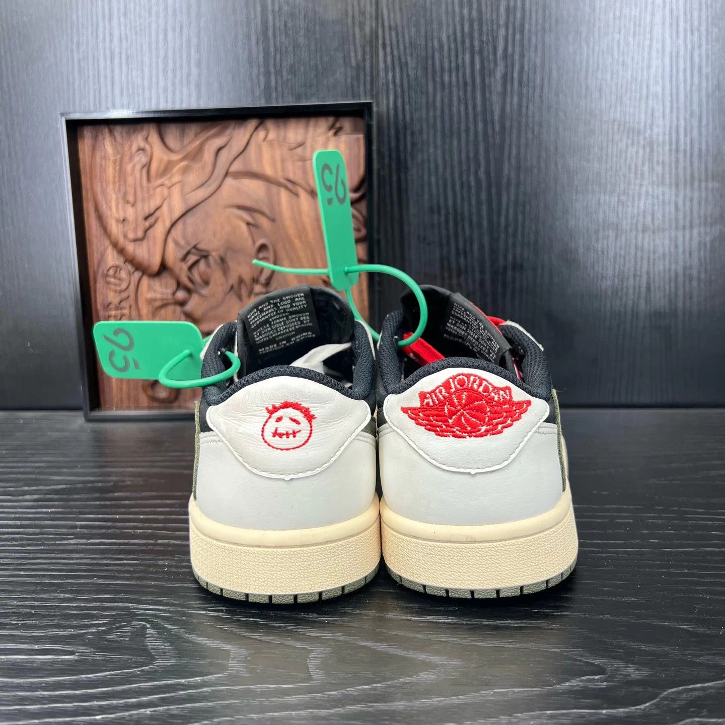 Nike Air Jordan 1 Low TS Olive Barb 5.0 39 Worn Stars Size US 8 / IT 38 - 3 Thumbnail