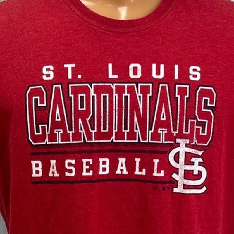 47 Brand STL Cardinals Mens Large Red Polycotton Short Sleeve Shirt Size US L / EU 52-54 / 3 - 2 Thumbnail