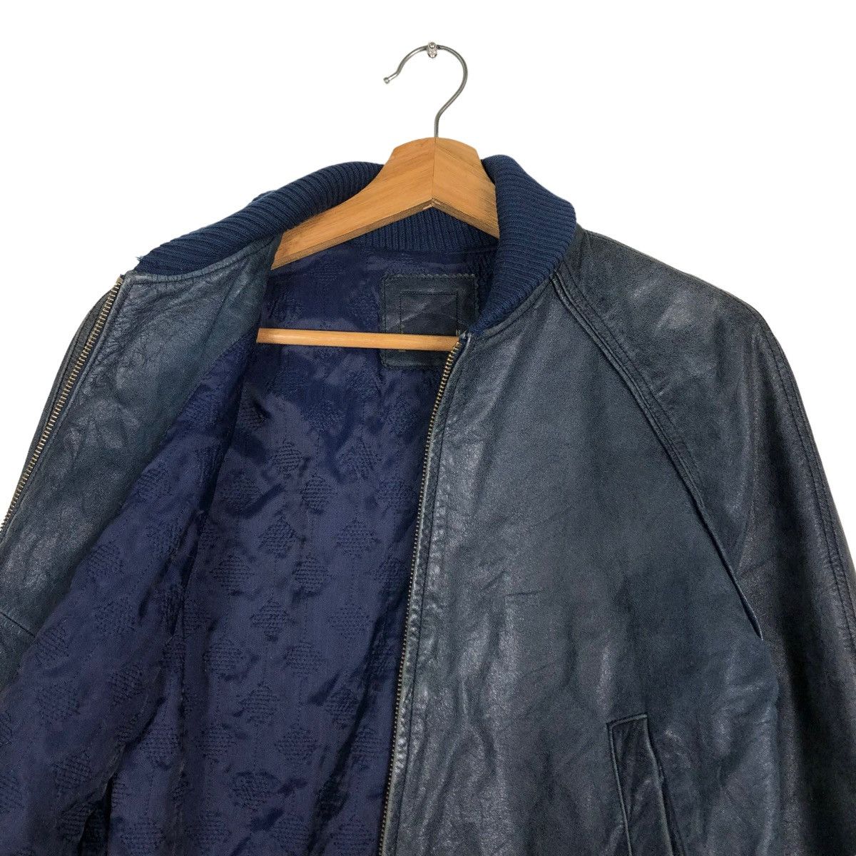Japanese Brand 🔥BIKER LEATHER JACKET JAPAN MADE INSPIRE ISSEY MIYAKE Size US XS / EU 42 / 0 - 12 Thumbnail
