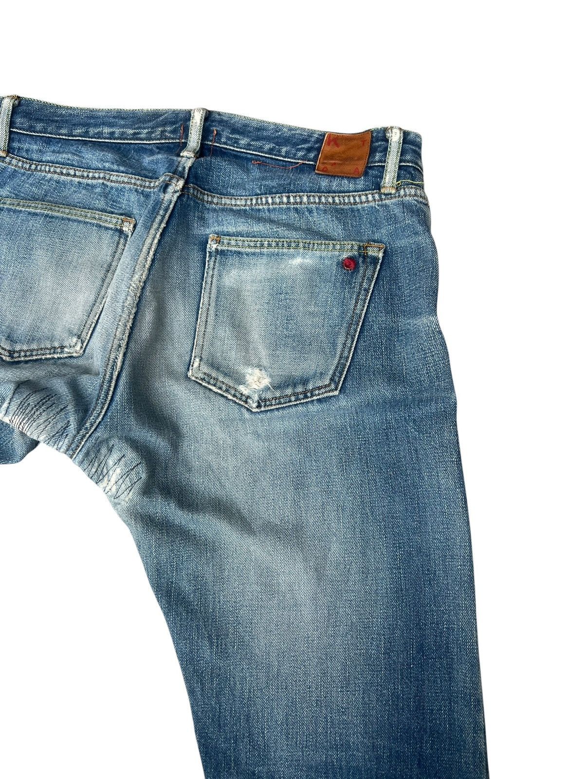 KATO Vintage Kato Japan Ripped Distressed Faded Denim Flare Jeans Size US 31 - 18 Thumbnail