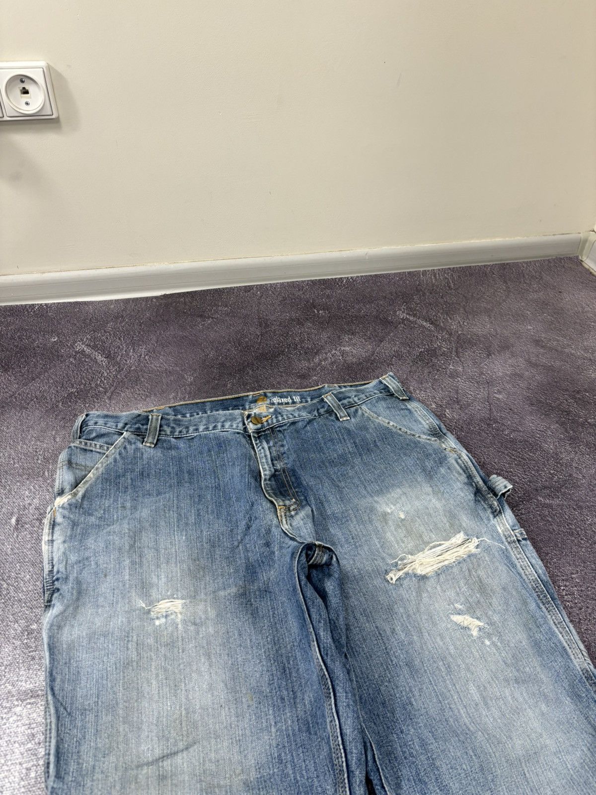 Carhartt Vintage Carhartt USA Faded Light Blue Rare Hype Baggy Jeans Size US 40 / EU 56 - 10 Thumbnail