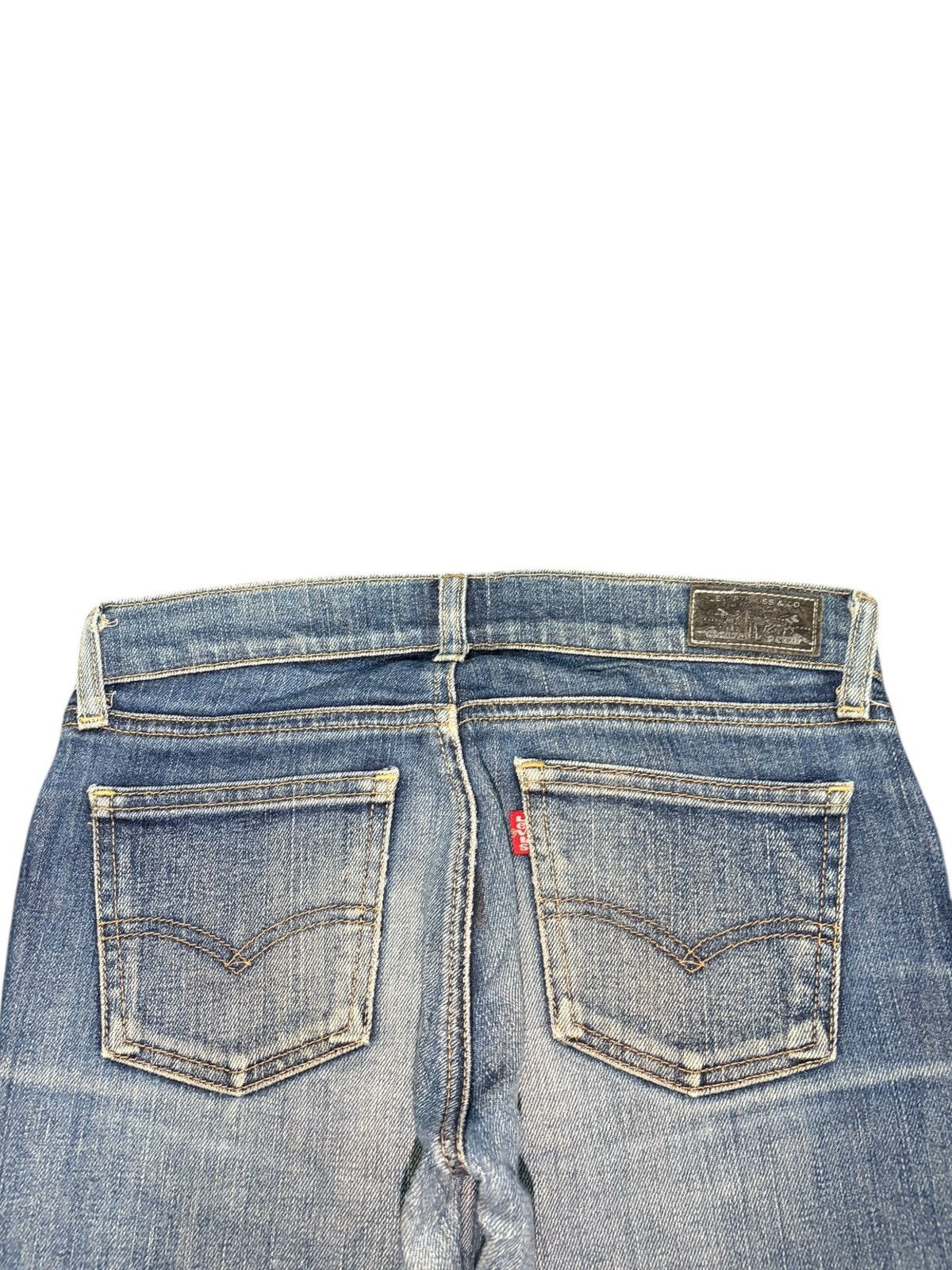Levi's Vintage 90s Levis 566 Distress Low Rise Flare Jeans Size 27" / US 4 / IT 40 - 4 Thumbnail