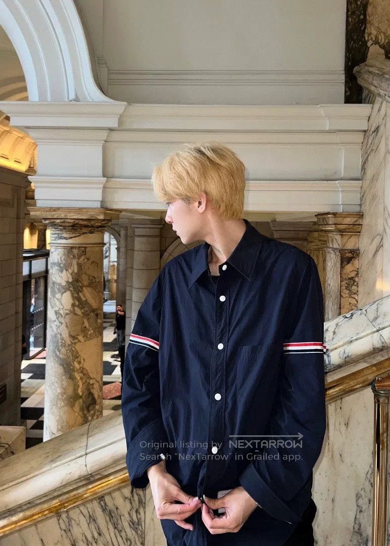 Thom Browne Thom Browne Dark Blue Nylon Shirt Jacket Size US XL / EU 56 / 4 - 4 Thumbnail