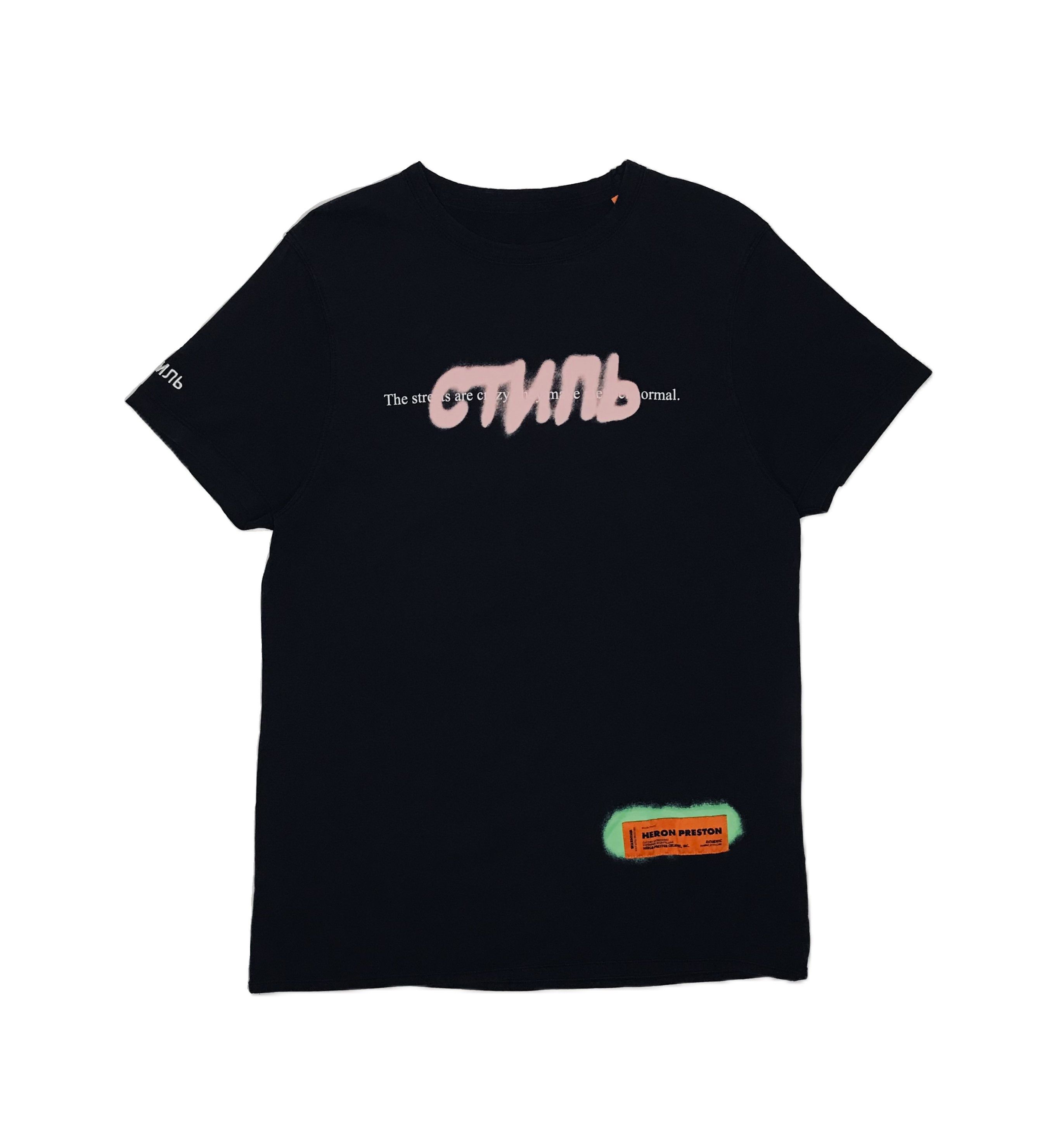 Heron Preston Heron Preston Spray Tee Unisex Sz M Black Size US M / EU 48-50 / 2 - 1 Thumbnail