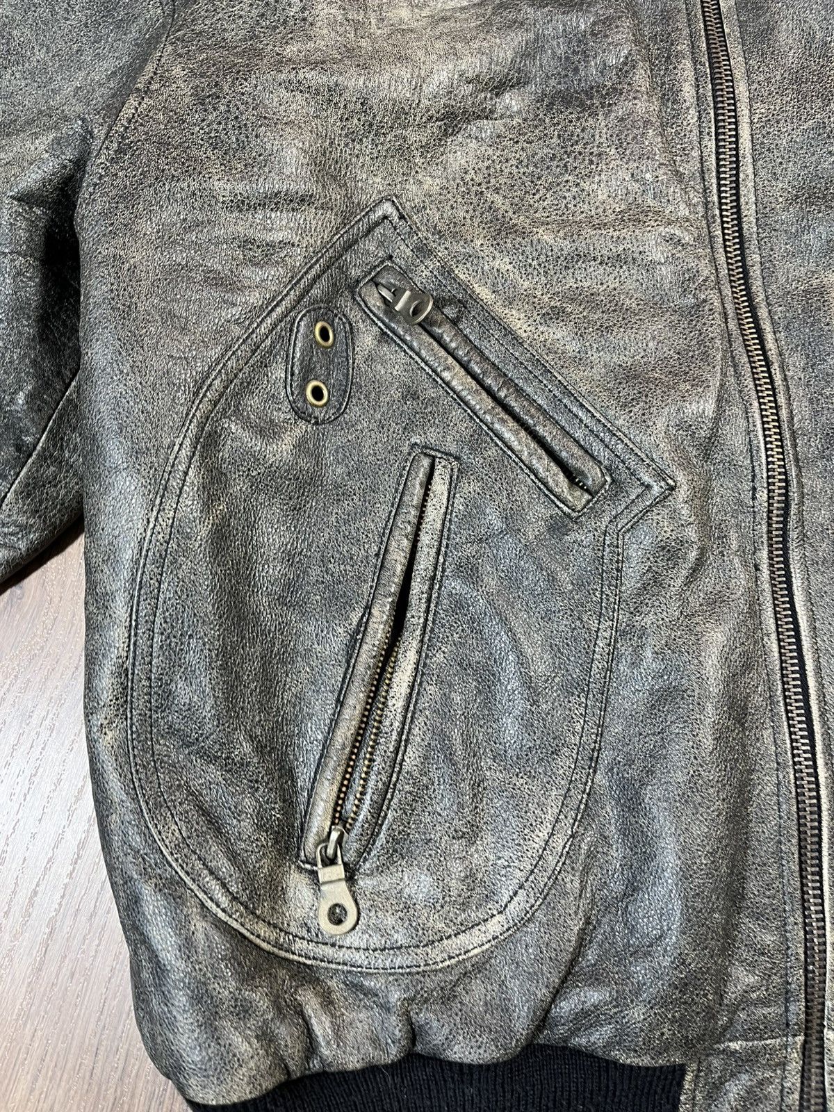 Leather Vintage Chesterfield Leather Jacket she is alone Size US L / EU 52-54 / 3 - 6 Thumbnail