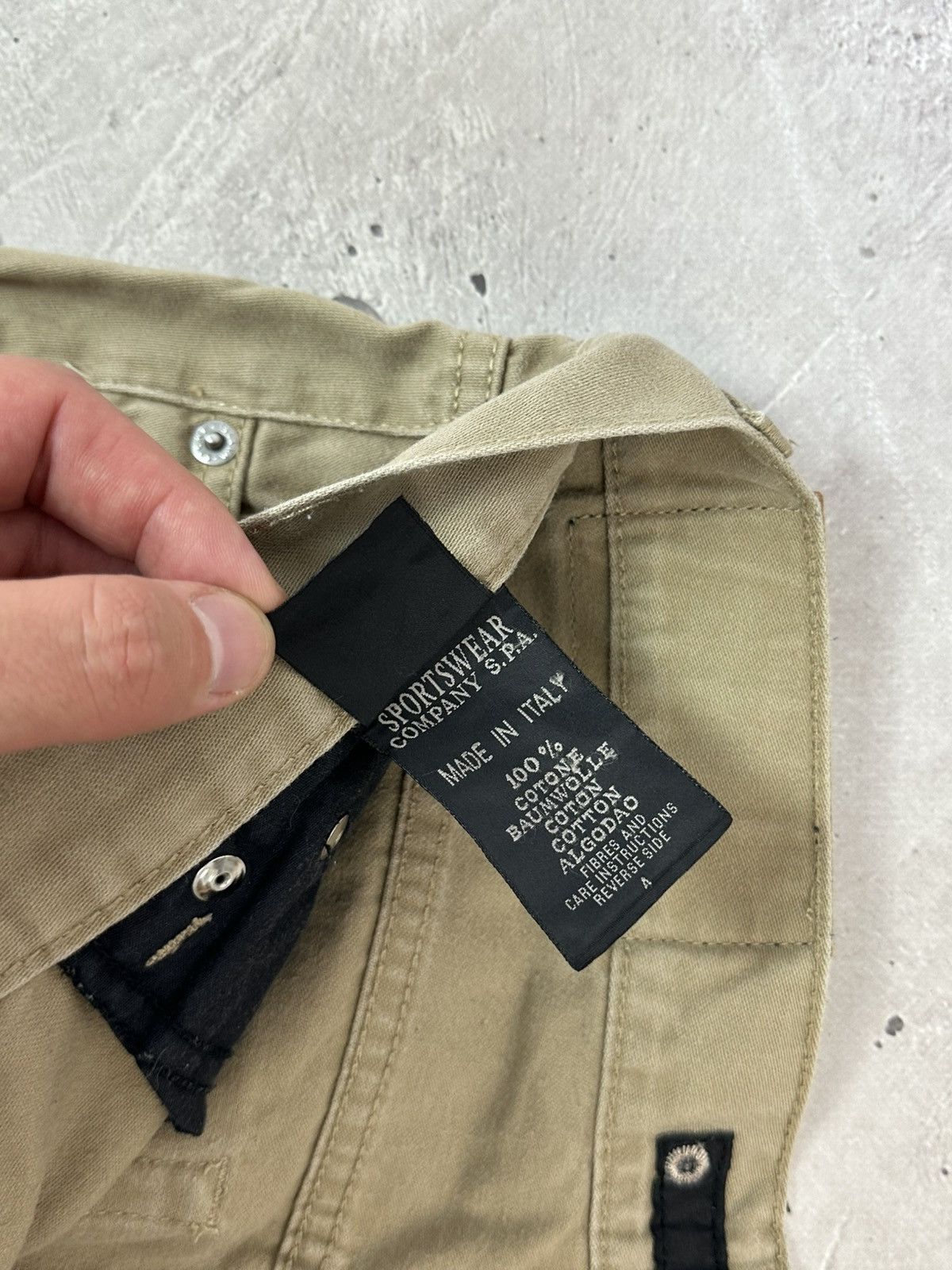 Vintage Stone Island Vintage Logo Beige Made in Italy Pants Size US 30 / EU 46 - 13 Thumbnail