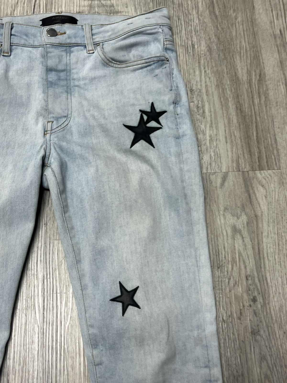 Amiri Amiri MX1 Chemist Jeans Black Stars Indigo Blue Denim Size US 31 - 2 Thumbnail