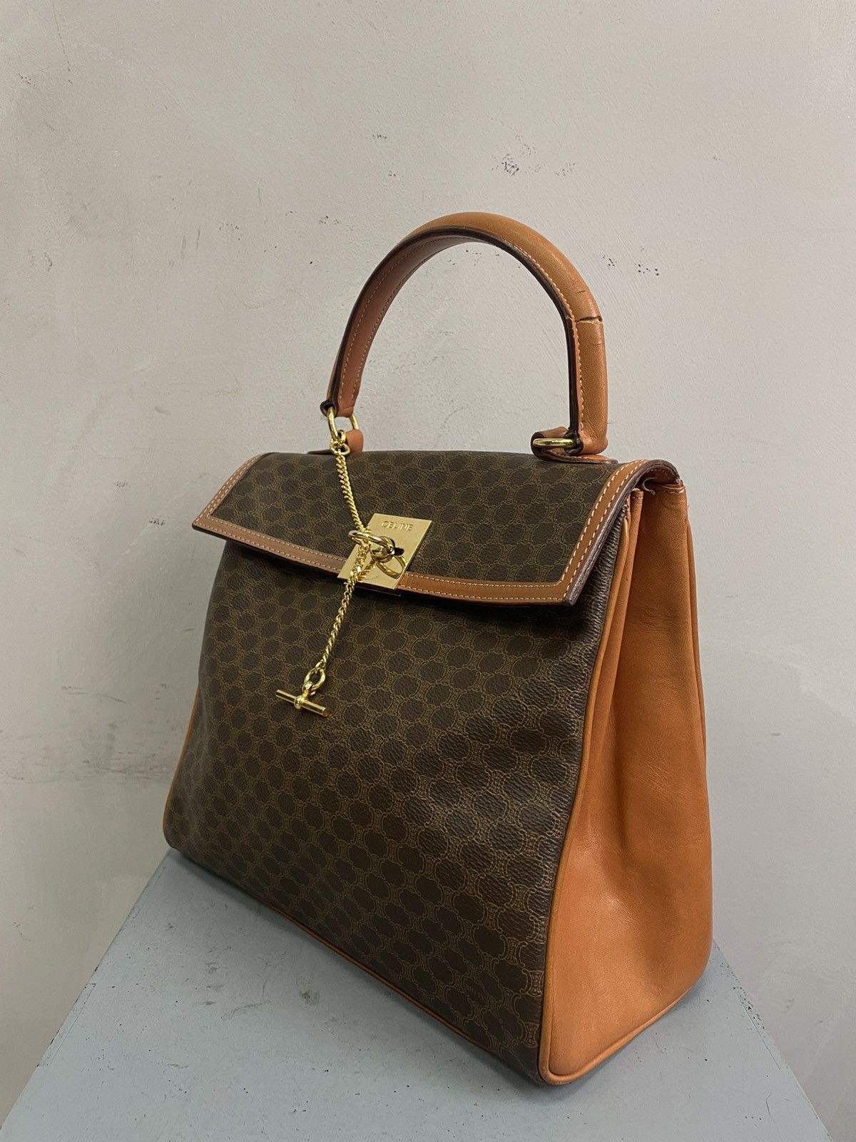 Celine Celine brown handle bag vintage luxury monogram Size ONE SIZE - 5 Thumbnail