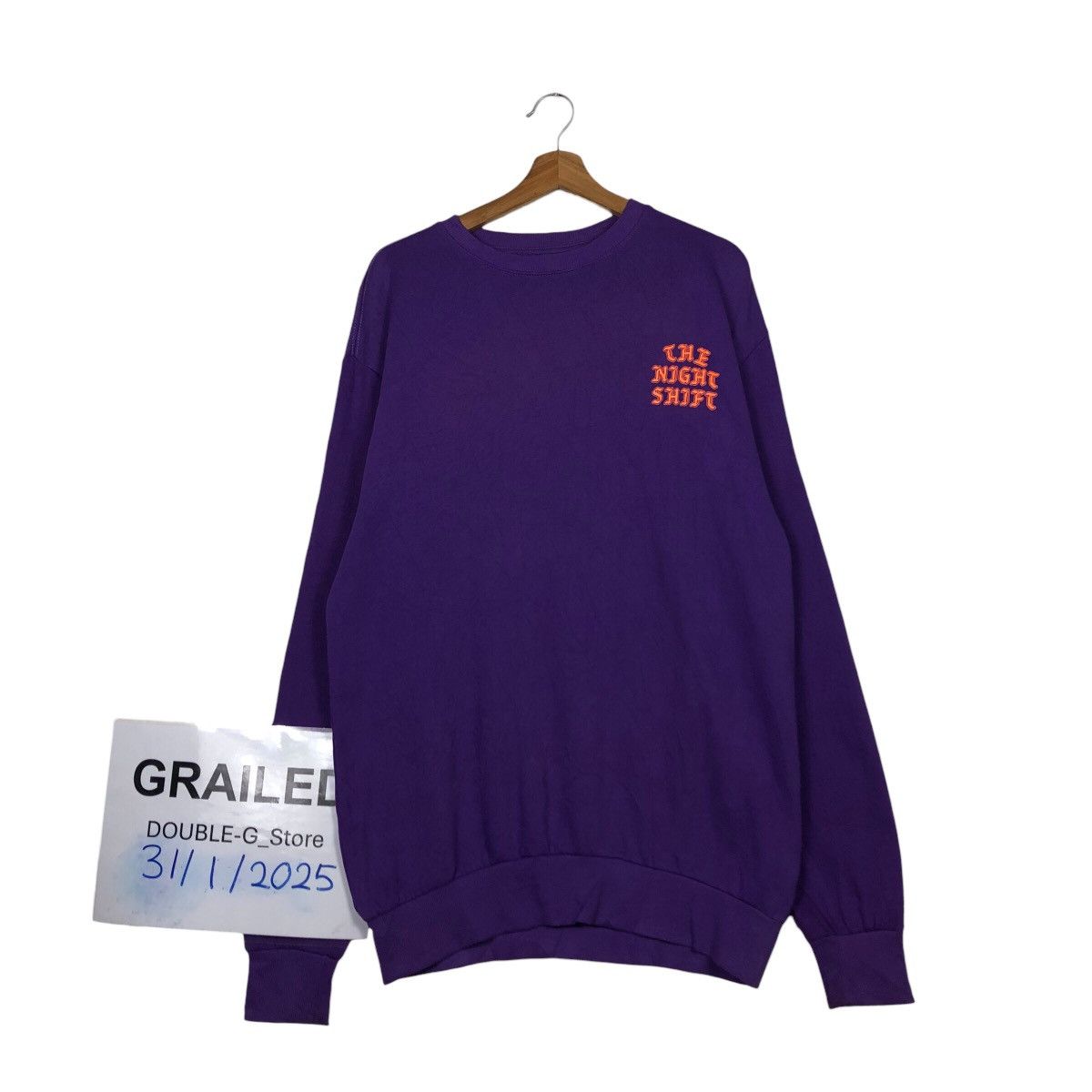 Japanese Brand 📌Vintage Sweatshirt The Night Shift Big Logo Issey Miyake Size US M / EU 48-50 / 2 - 1 Thumbnail