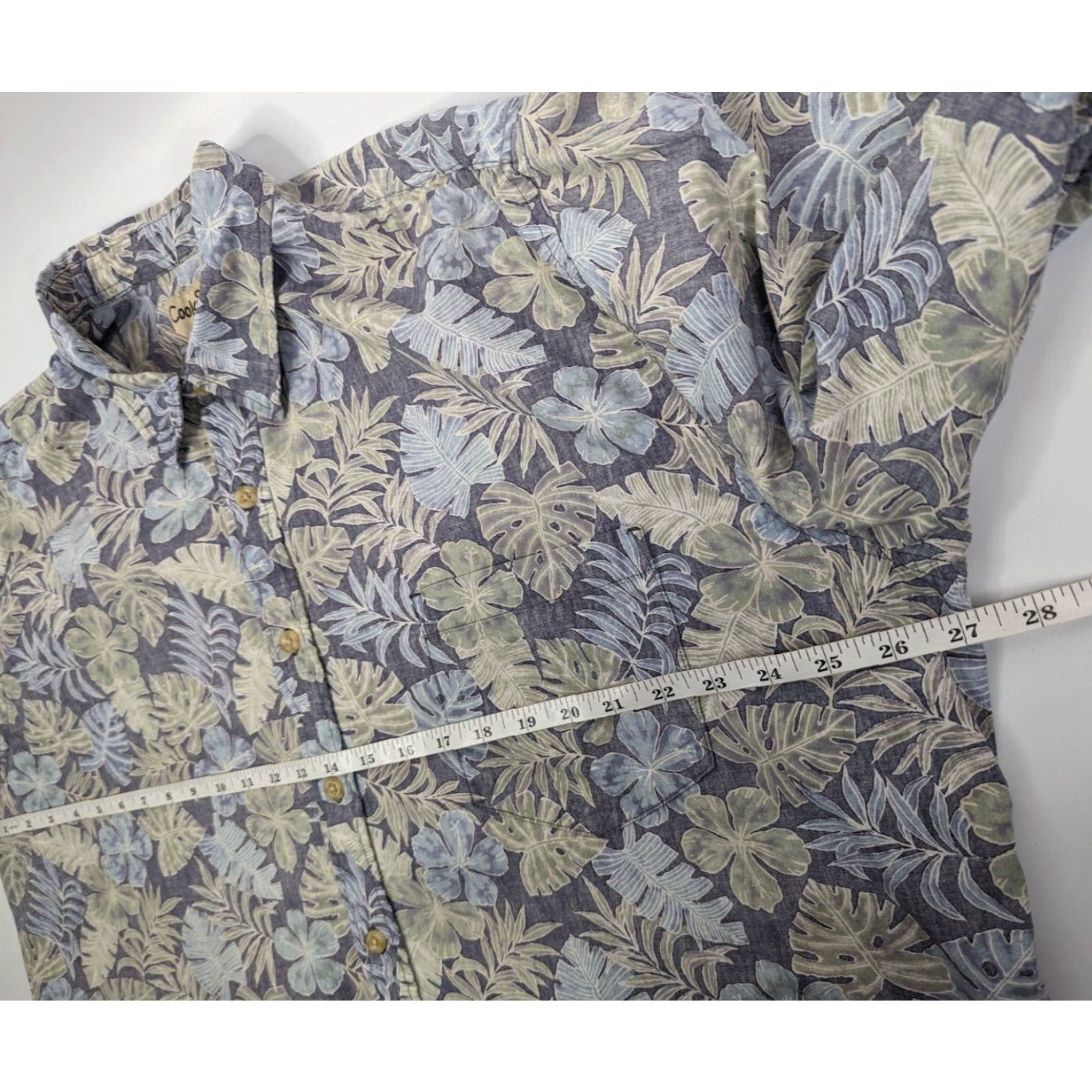 Vintage Cooke Street Shirt 2XL Mens Tropical Hawaiian Floral Blue Cotton Button-Up Short Sleeve Size US XXL / EU 58 / 5 - 4 Thumbnail