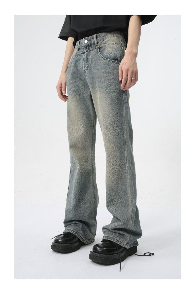 Japanese Brand × Jean Vintage high street loose flared washed jeans Size US 32 / EU 48 - 4 Thumbnail