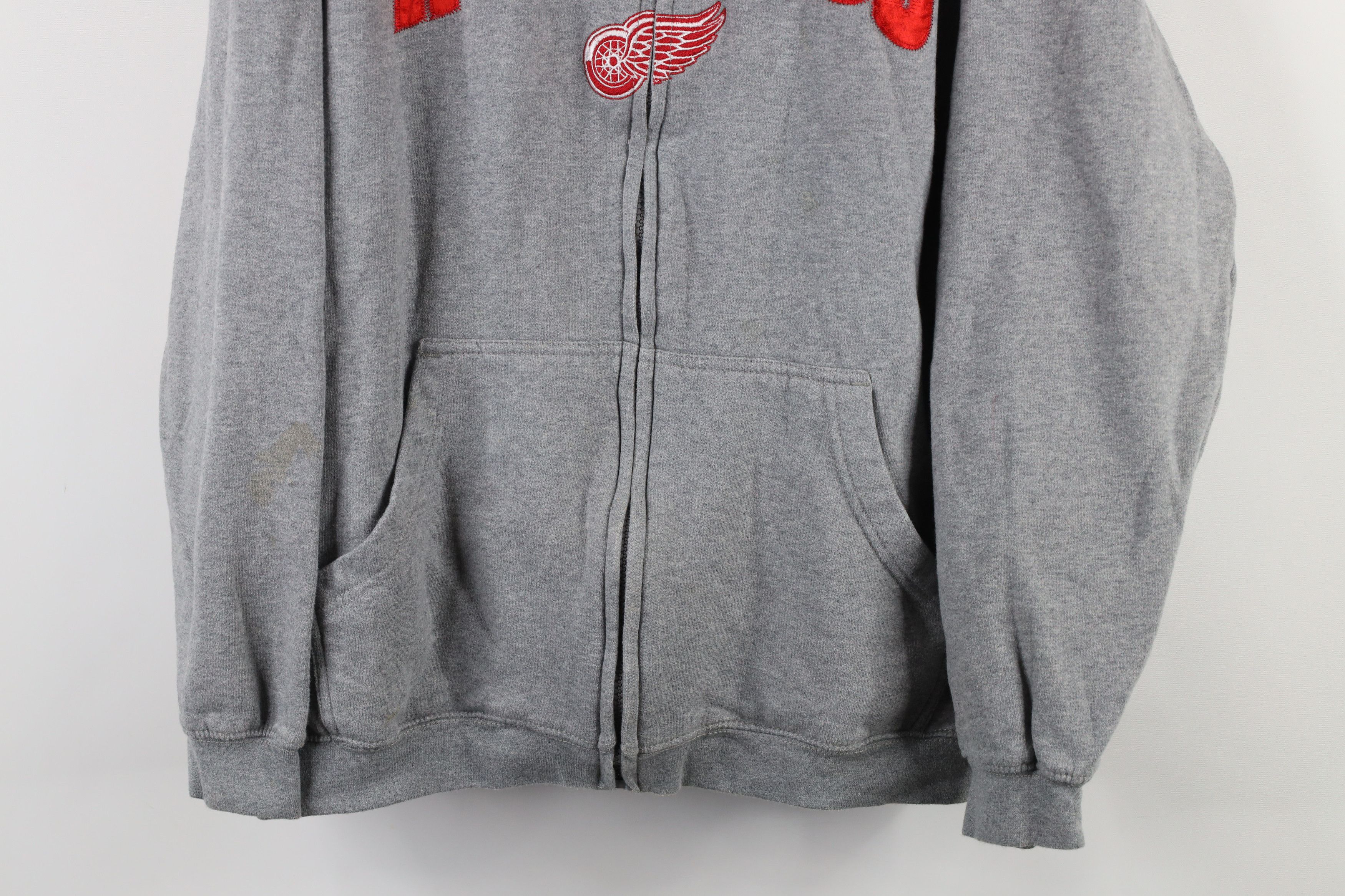 Vintage Vintage NHL Detroit Red Wings Hockey Full Zip Hoodie Gray Size US L / EU 52-54 / 3 - 3 Thumbnail