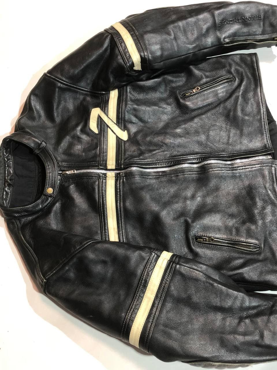 Vintage Frank Thomas Motorcycle Moto Leather Jacket Racing Vintage Size US XXL / EU 58 / 5 - 9 Thumbnail