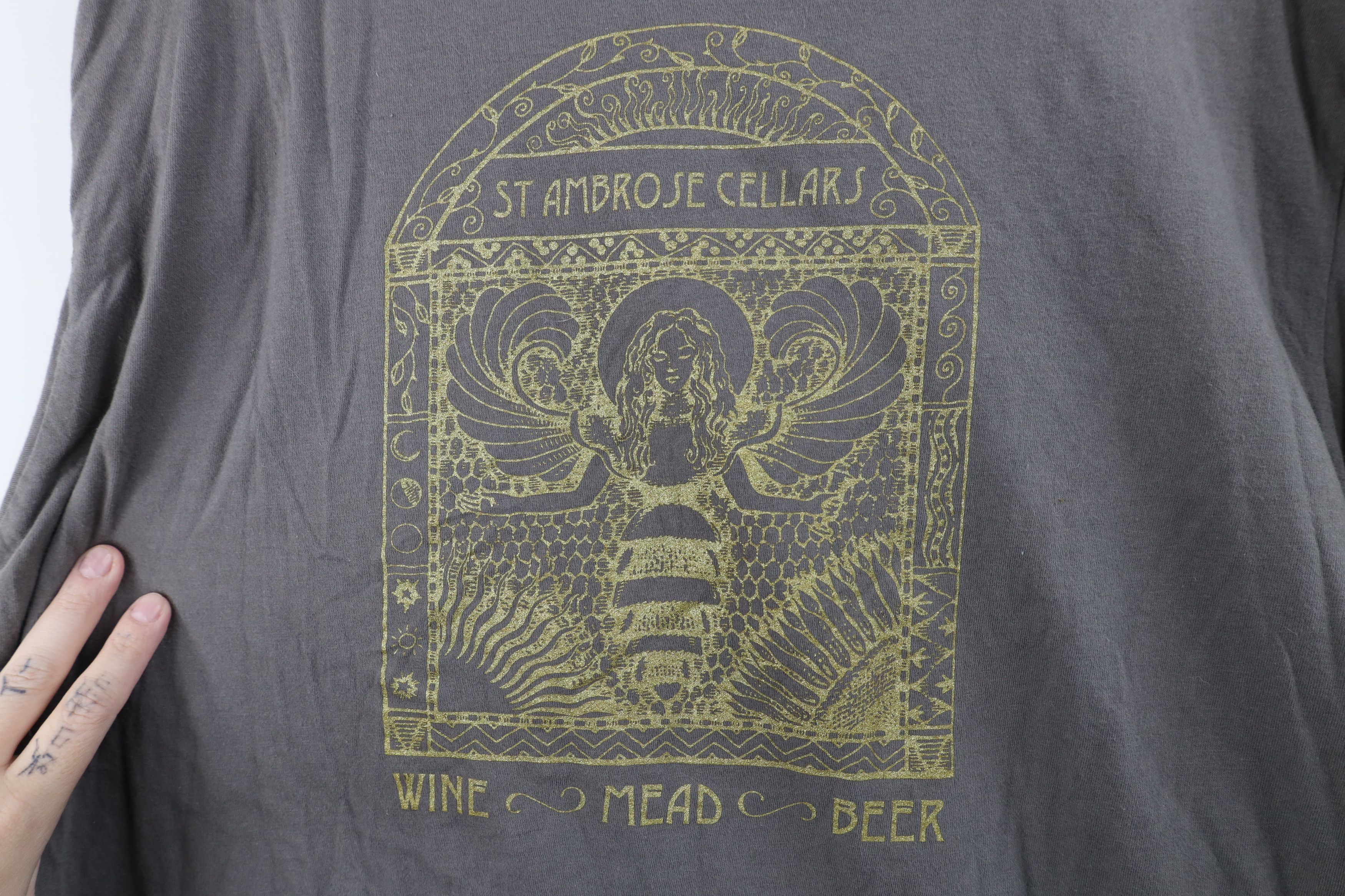 Vintage Y2K Streetwear St Ambrose Cellars Wine Mead Beer T-Shirt Size US XL / EU 56 / 4 - 10 Thumbnail