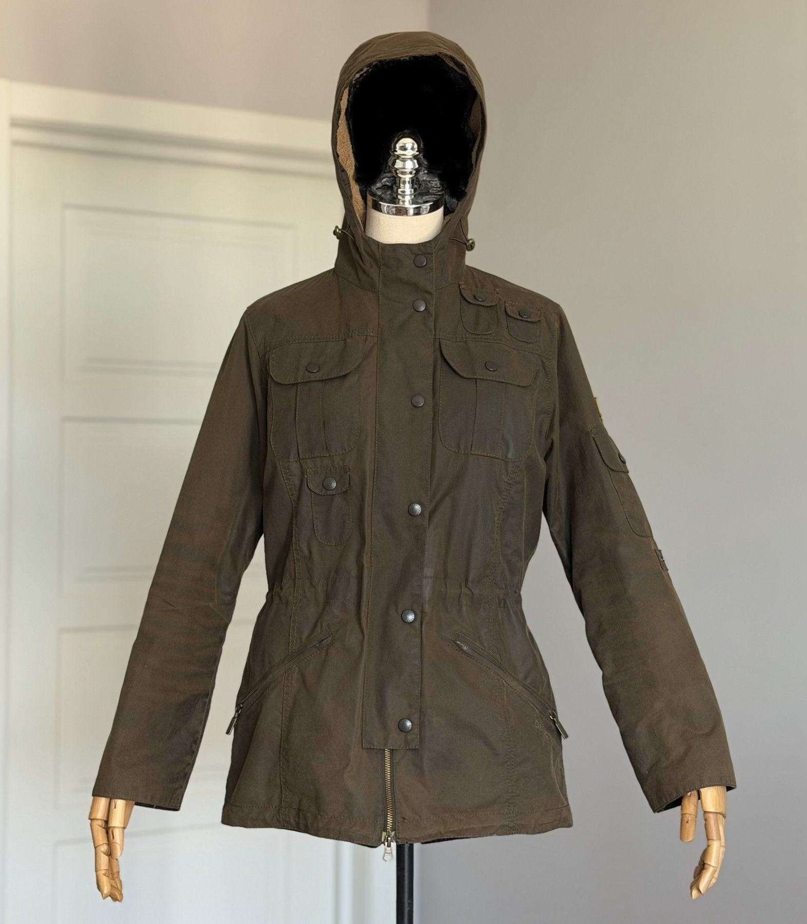 Barbour BARBOUR Winter Force Parka Hooded Jacket Brown Waxed Cotton Size M / US 6-8 / IT 42-44 - 2 Thumbnail