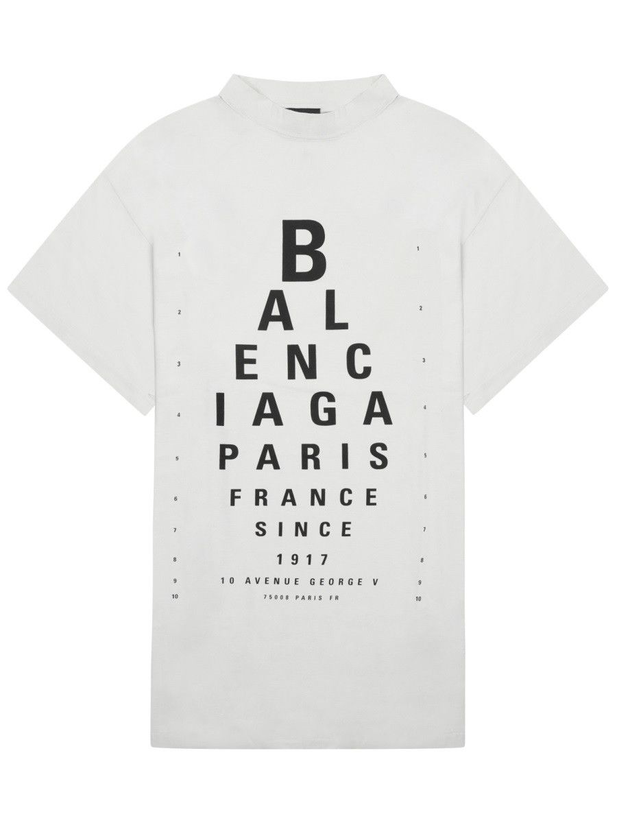 Balenciaga BALENCIAGA T-SHIRT WITH PRINT - WHITE (NUMERIC 1) Size S / US 4 / IT 40 - 1 Thumbnail