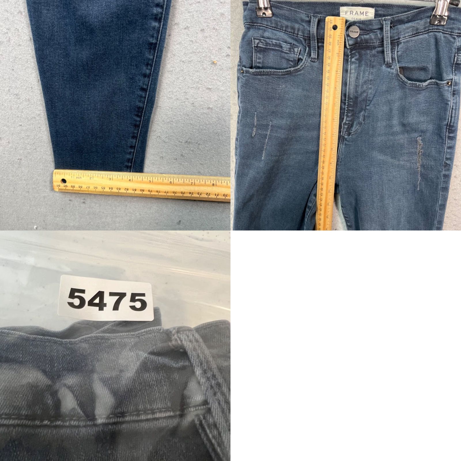 Frame FRAME Jeans Skinny High-Rise Blue Denim Womens Size 26- Waist 25 in 5-Pocket Stretch Size 26" / US 2 / IT 38 - 8 Thumbnail