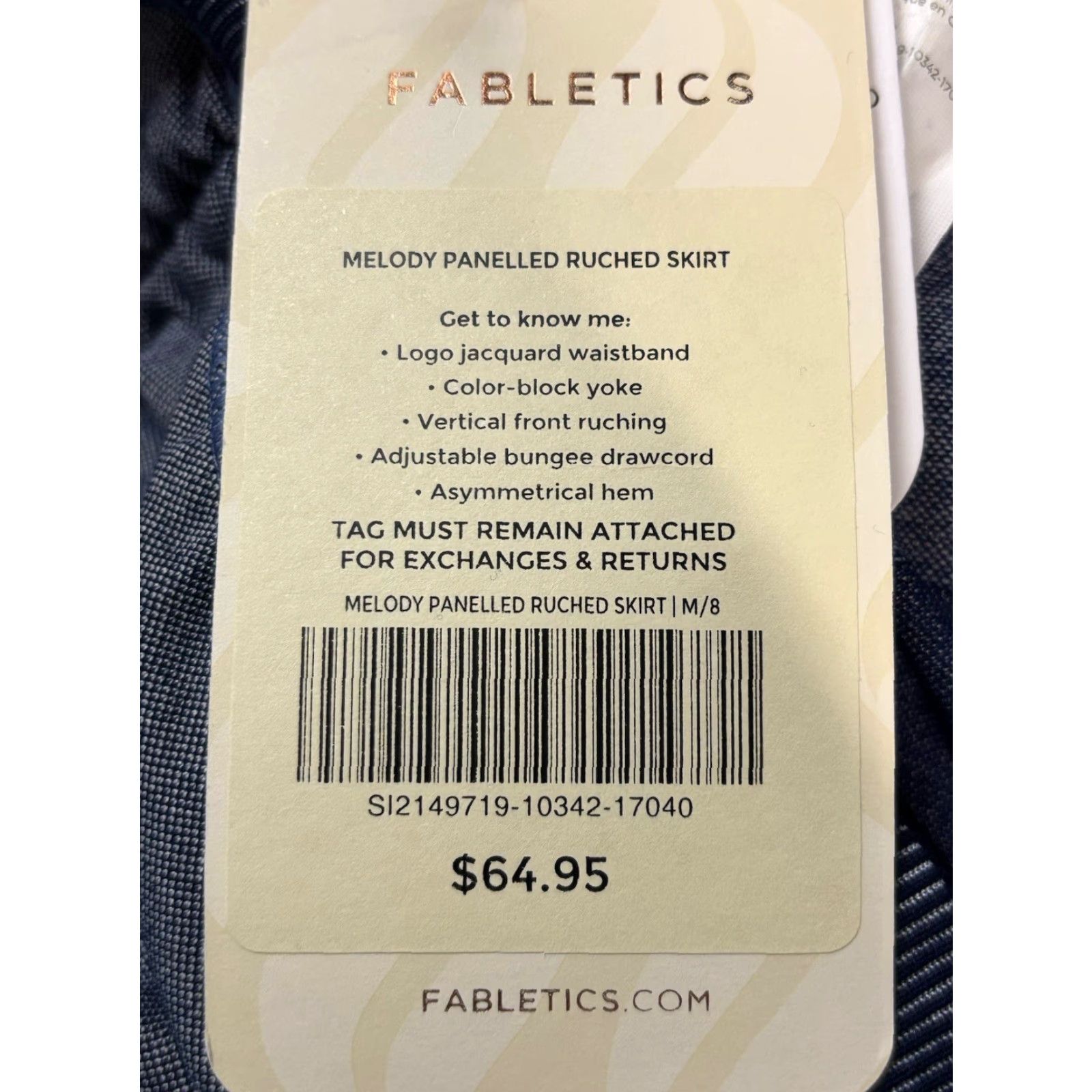 Fabletics FABLETICS Melody Blue Midi Skirt Women’s Medium Stretch Casual Size 32" / US 10 / IT 46 - 6 Thumbnail