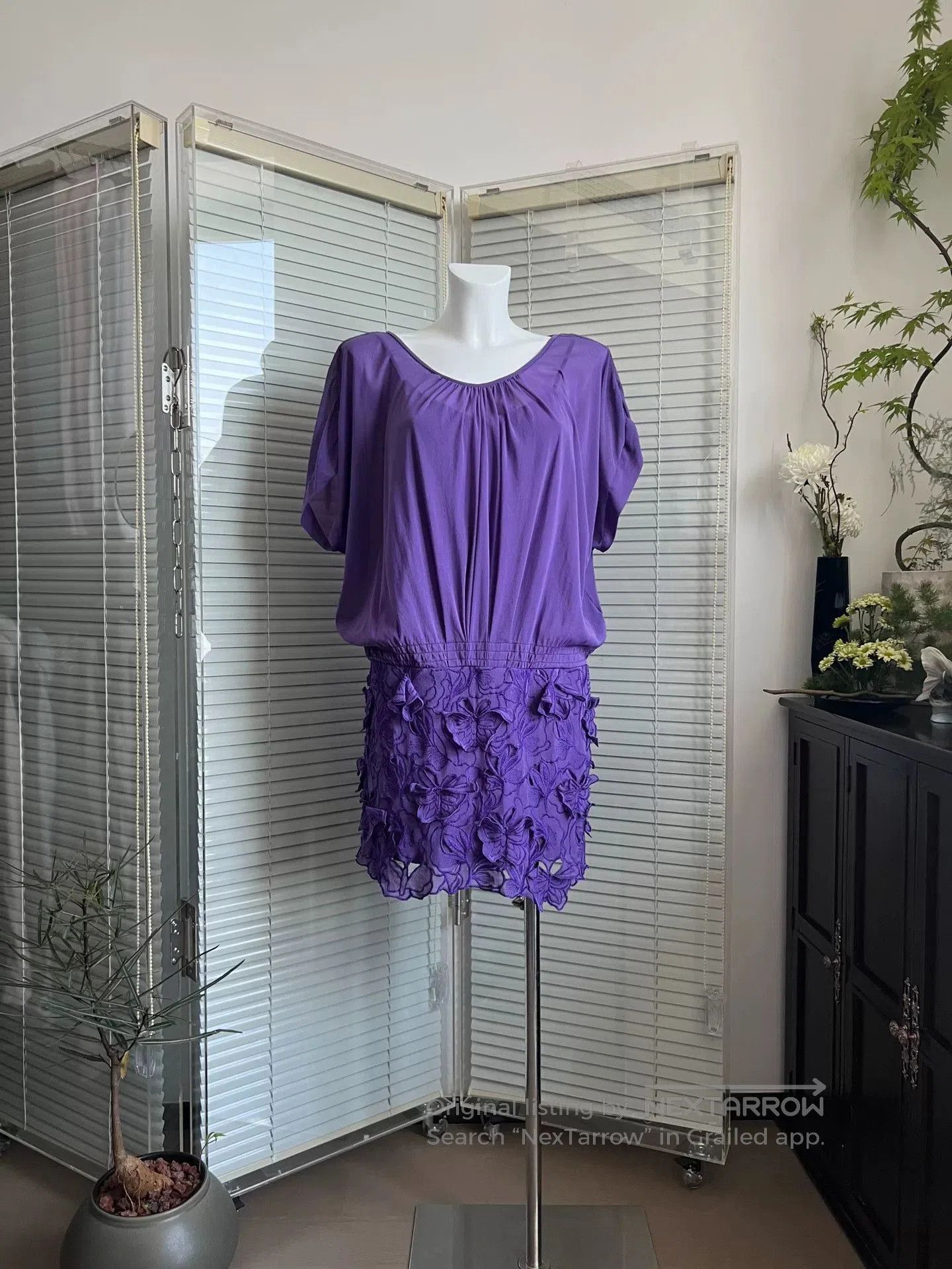 Vivienne Tam Vivienne Tam Purple 3D Butterfly Dress. Size M / US 6-8 / IT 42-44 - 1 Thumbnail