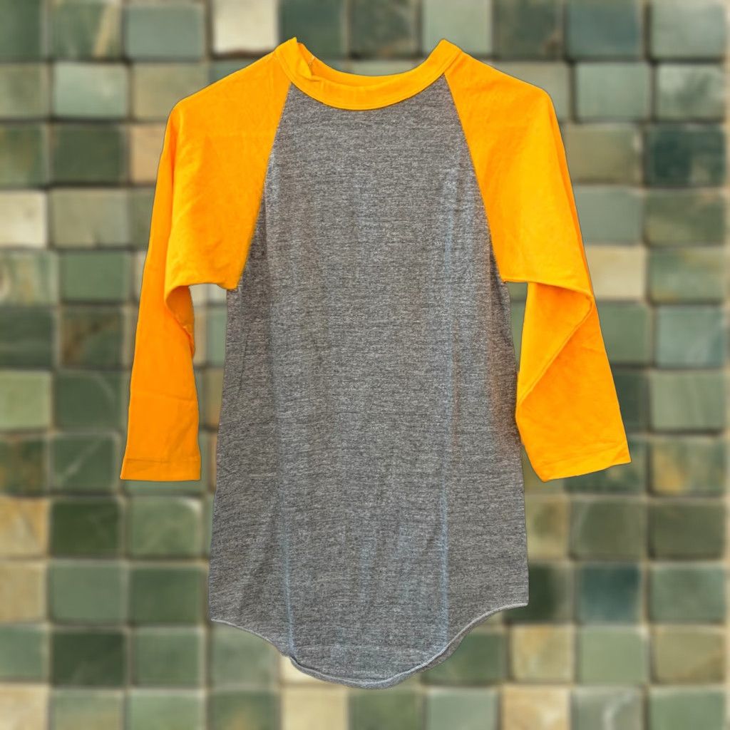 Vintage Vintage Sportswear 70s Raglan Tee 3/4 Sleeve Small Gray Cotton Blend Deadstock Unisex Shirt Size US S / EU 44-46 / 1 - 1 Thumbnail