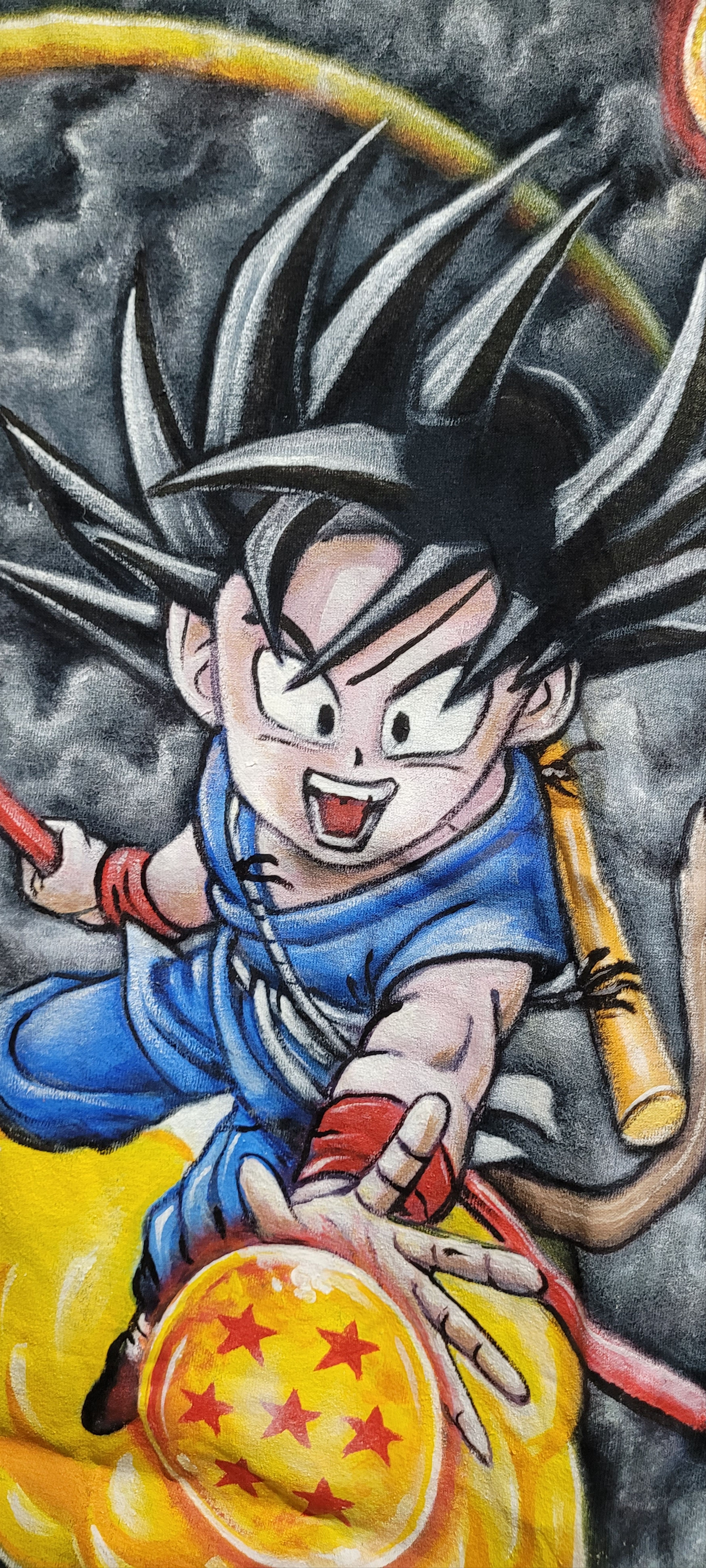 Anime RARE Anime Dragon Ball Z Kid Goku Hand Painting 1 Of 1 Size US XL / EU 56 / 4 - 8 Thumbnail