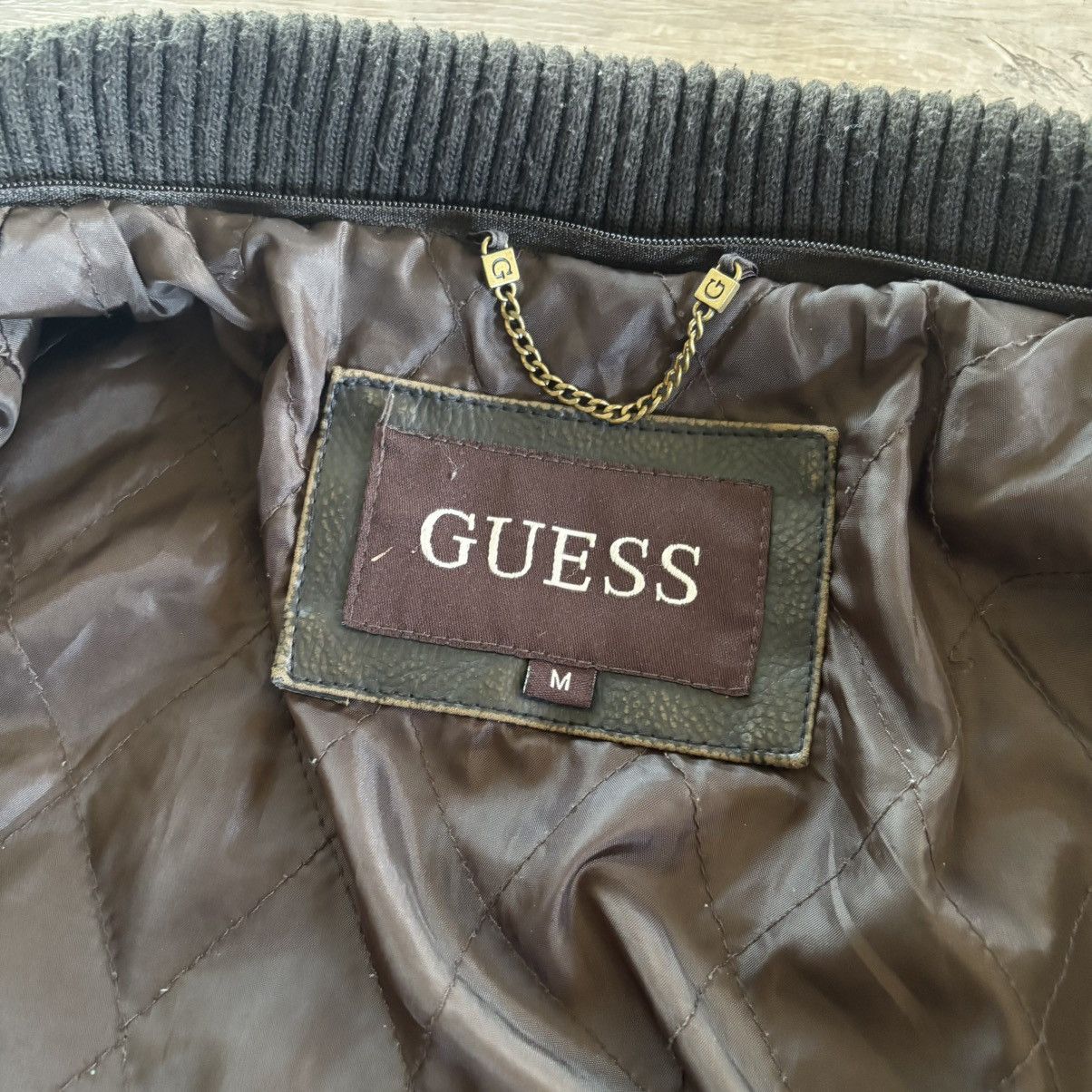 Guess Guess Leather Bomber Jacket Size US M / EU 48-50 / 2 - 4 Thumbnail