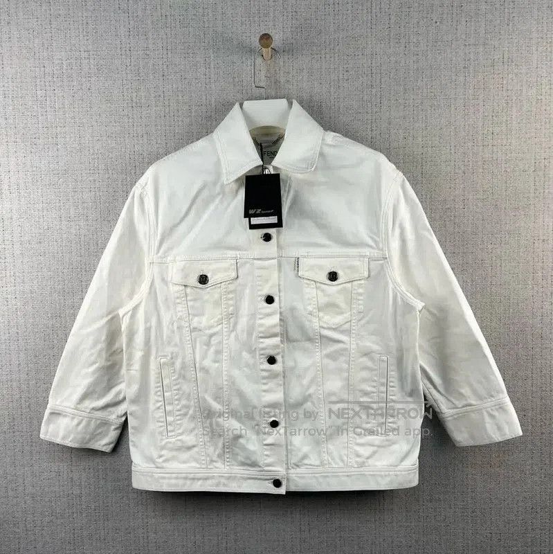 Fendi Fendi White Cotton Logo Men's Jacket . Size US L / EU 52-54 / 3 - 1 Thumbnail