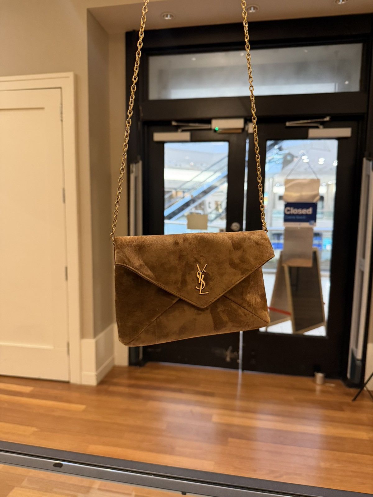 Saint Laurent Paris Saint Laurent Cassandre Envelope Suede Shoulder Bag Size ONE SIZE - 1 Thumbnail