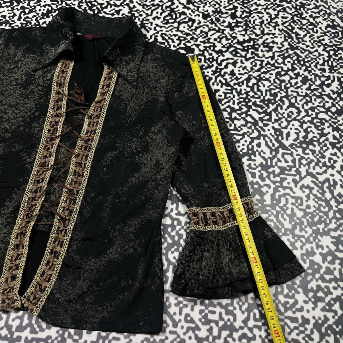 Japanese Brand Vintage Y2K Japanese Front Lace Up Napoleon 90s Style Shirt Size L / US 10 / IT 46 - 17 Thumbnail
