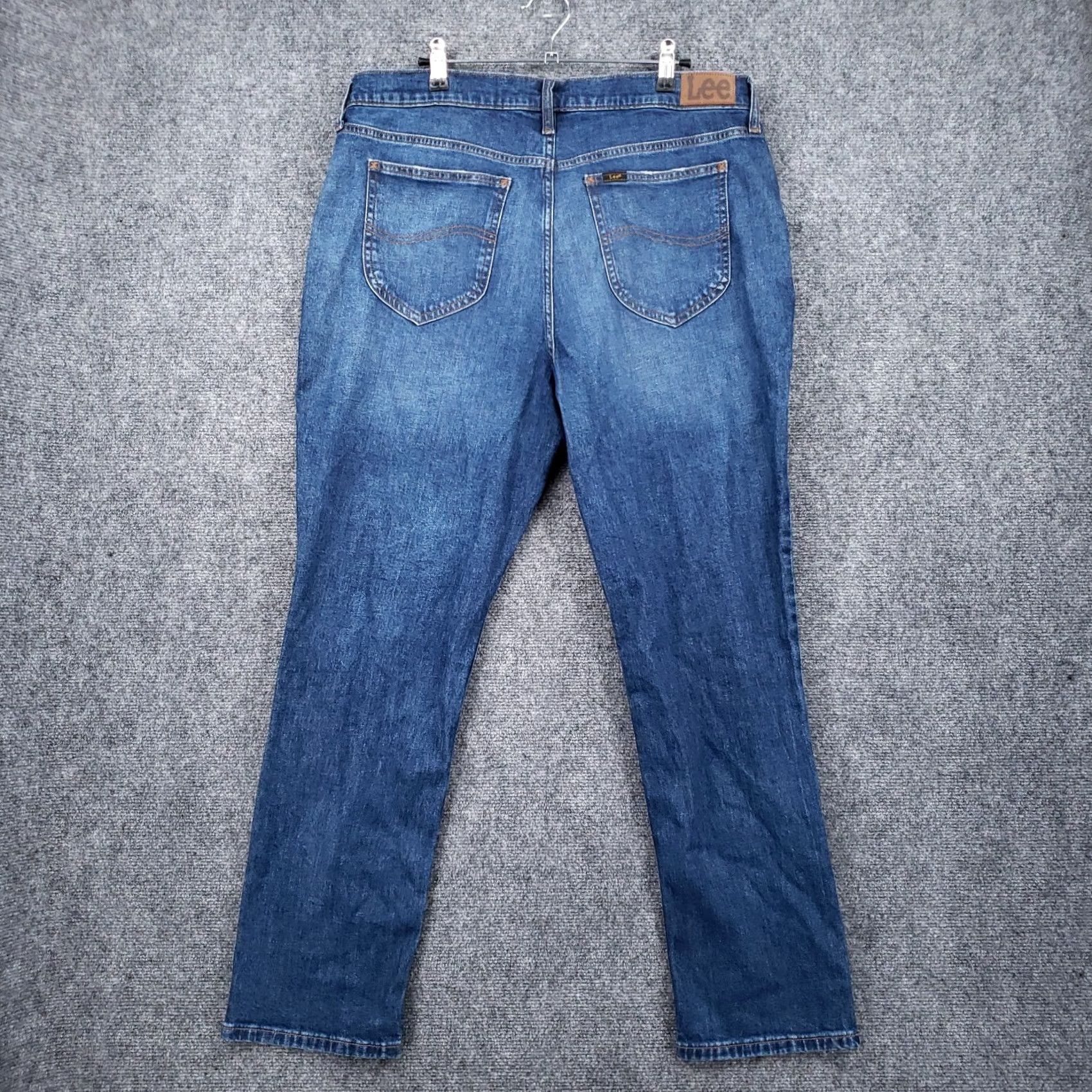 Lee Lee Jeans Womens 16 Blue Slim Straight Denim Stretch Heritage Blurred Nights NEW Size 38" / US 16 / IT 52 - 2 Thumbnail
