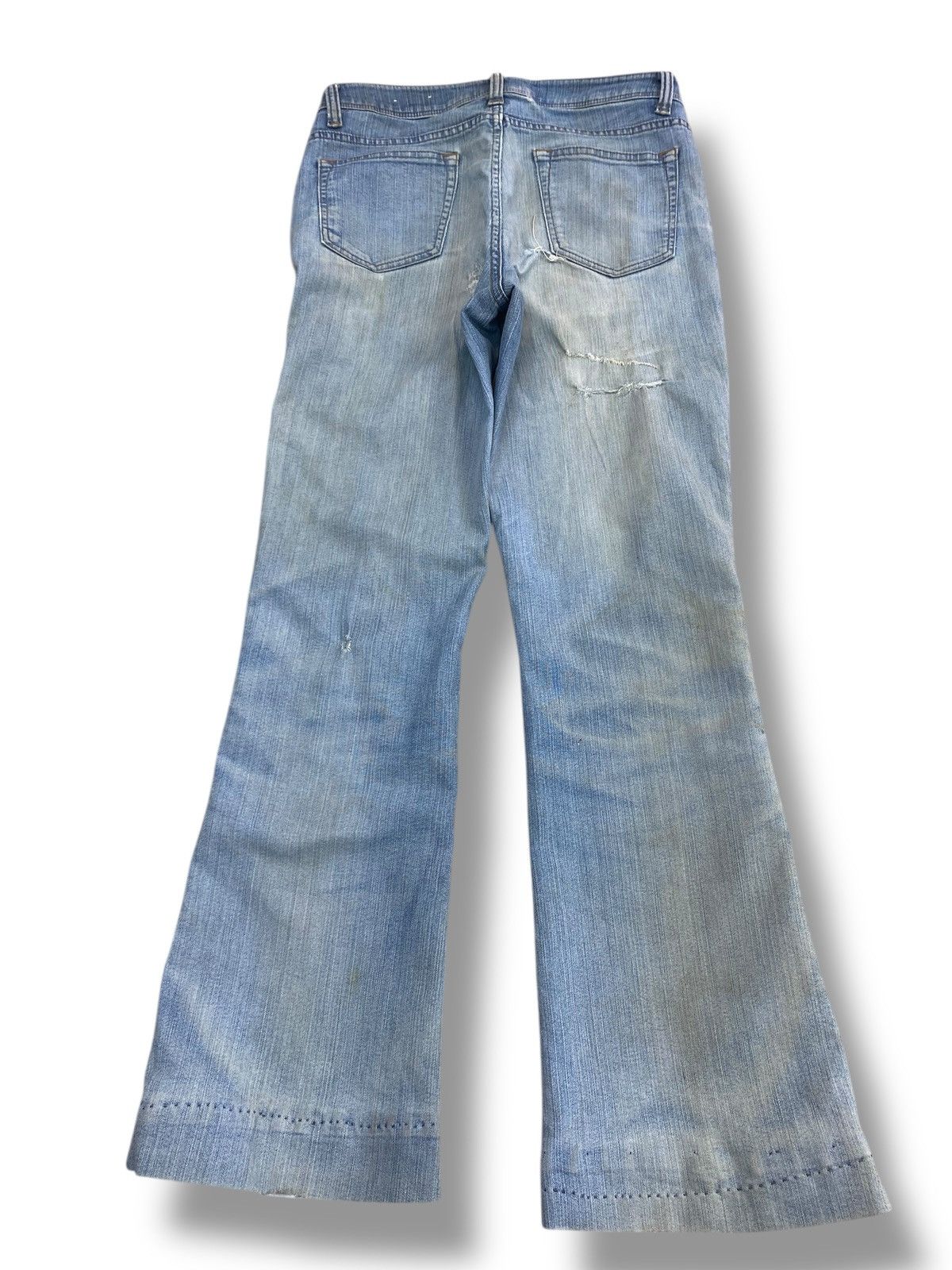 Other Topvalu Japanese Brand Acid Blue Wash Style Flare Jeans Size US 28 / EU 44 - 3 Thumbnail