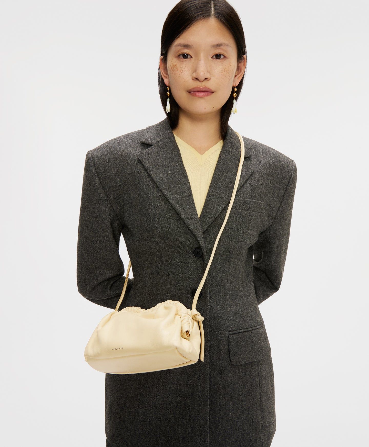 Mansur Gavriel os11x0126 Size: OS / Mini Cloud Clutch in Silver Size ONE SIZE - 6 Thumbnail