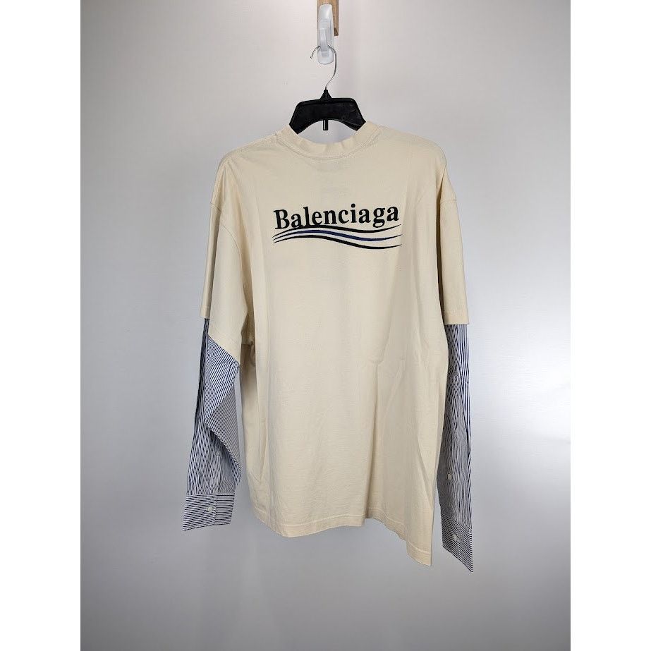 Balenciaga o1rshd1 Layered T-Shirt in Multicolor Size US M / EU 48-50 / 2 - 10 Thumbnail