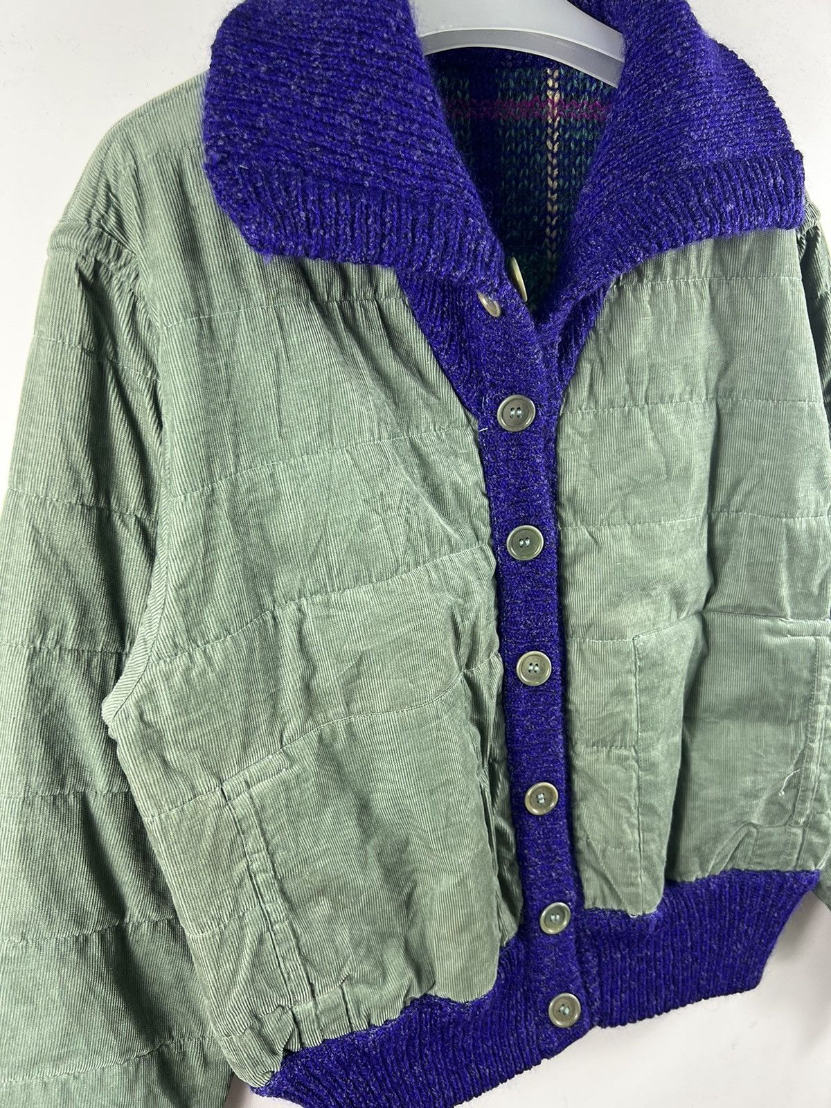 Japanese Brand × Vintage 🔥 VINTAGE REVERSIBLE KNIT TARTAN ISSEY MIYAKE STYLE BOMBER Size M / US 6-8 / IT 42-44 - 11 Thumbnail