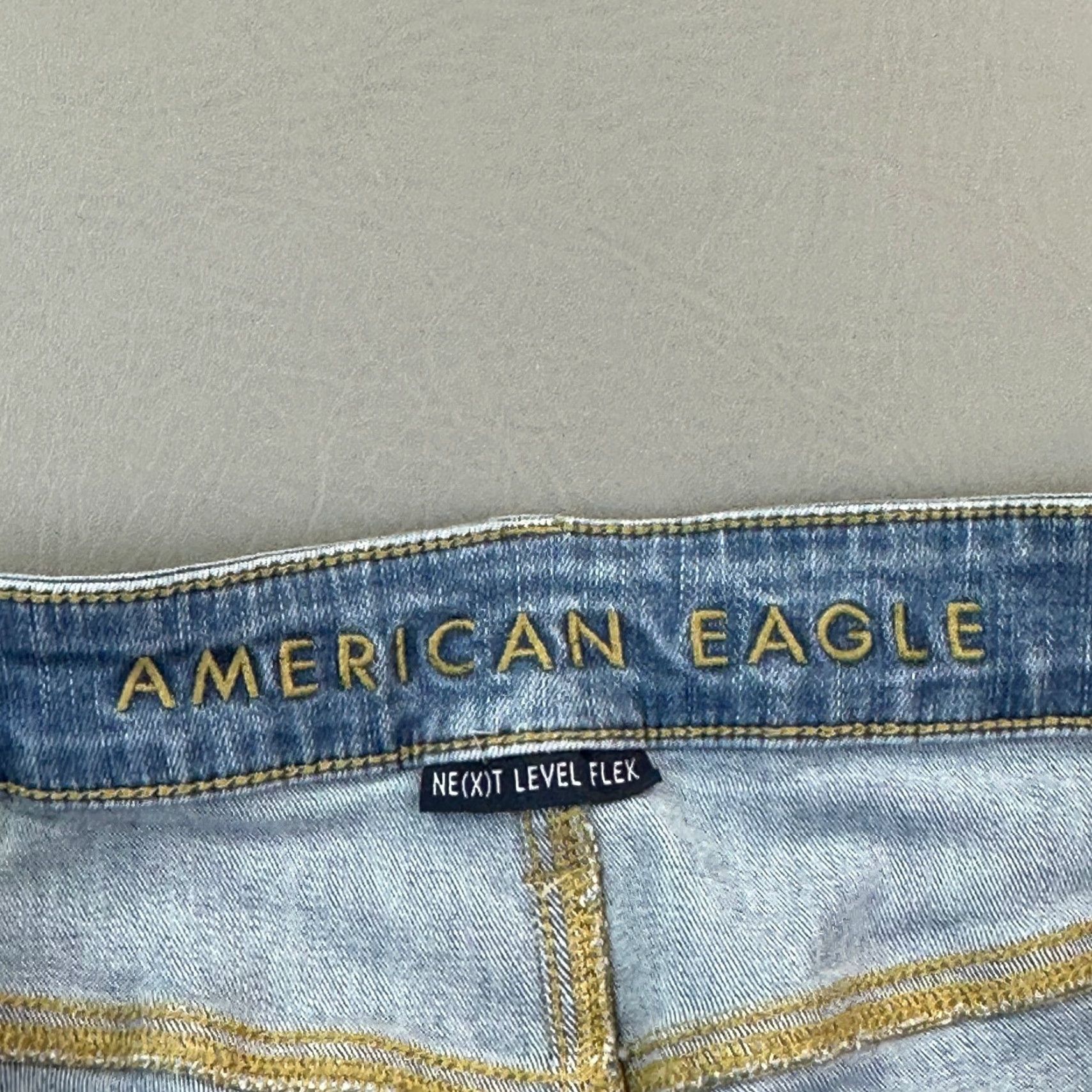 American Eagle Outfitters American Eagle Jeans Mens 31x31 Light Wash Denim Next Level Flex Slim Casual Size US 31 - 6 Thumbnail