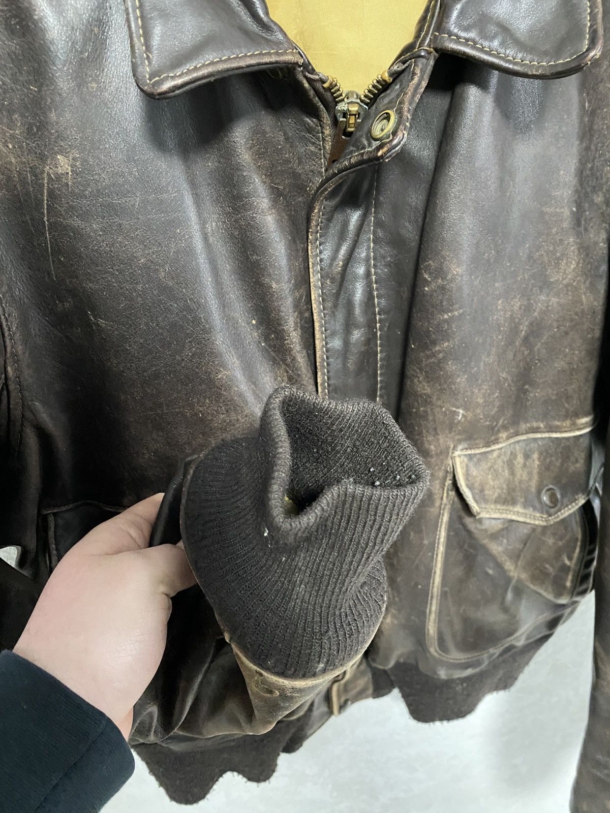 Schott GENUINE VINTAGE 70s SCHOTT IS 674 MS LEATHER FLIGHT JACKET Size US M / EU 48-50 / 2 - 11 Thumbnail