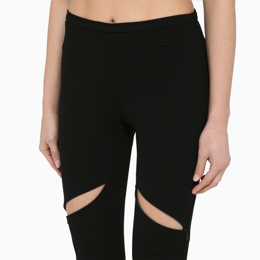 Courreges o1d2blof0824 Viscose Trouser With Cut Out in Black Size 26" / US 2 / IT 38 - 5 Thumbnail