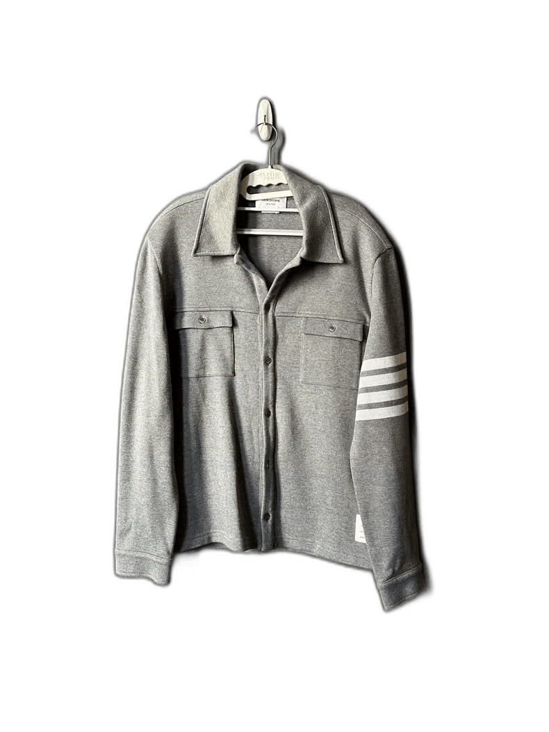 Thom Browne Thom Browne Men's Gray Knit Jacket Size US M / EU 48-50 / 2 - 1 Thumbnail