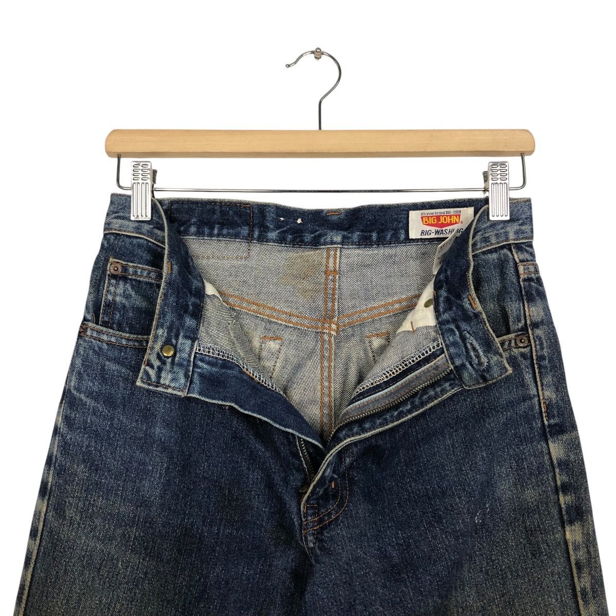 Japanese Brand 📌Vintage Denim Jeans Straight Cut Big John Indigo Blue Size 28" / US 6 / IT 42 - 20 Thumbnail